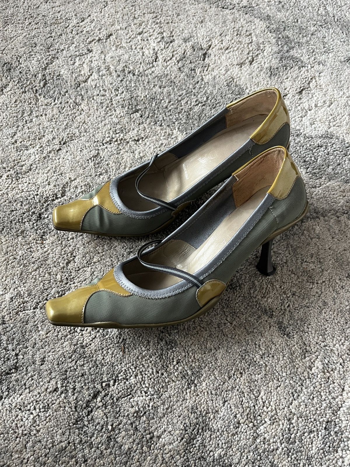 Prada Prada S/S2000 patent gold heels Size US 6 / IT 36 - 3 Thumbnail