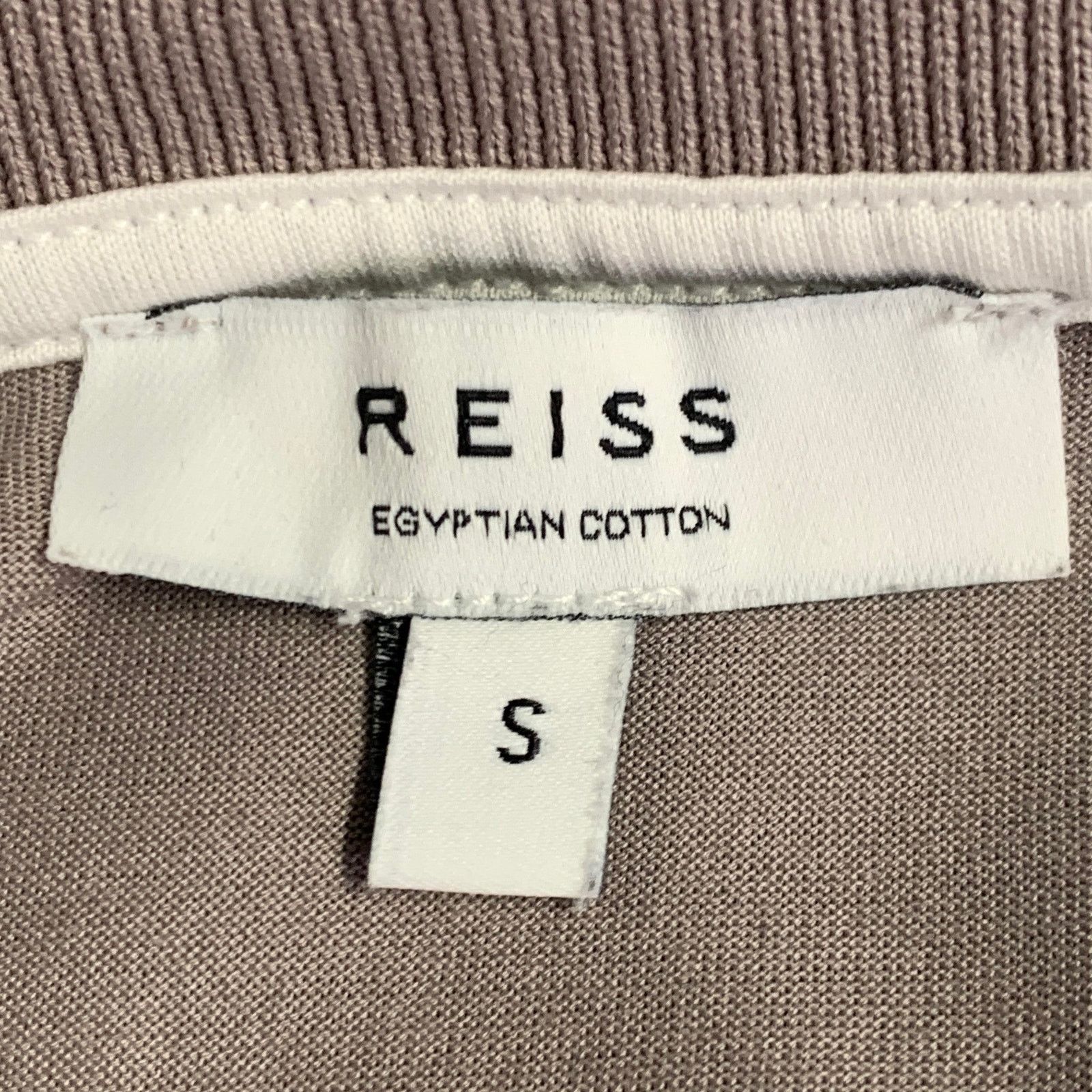 Reiss REISS Samuel White Tan Brown Color Block Cotton Zip Polo Size US S / EU 44-46 / 1 - 4 Thumbnail
