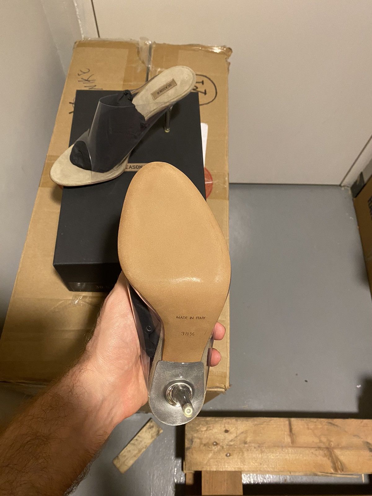 Yeezy Yeezy Season 6 Heels Transparent PVC Mules Size US 8.5 / IT 38.5 - 7 Thumbnail