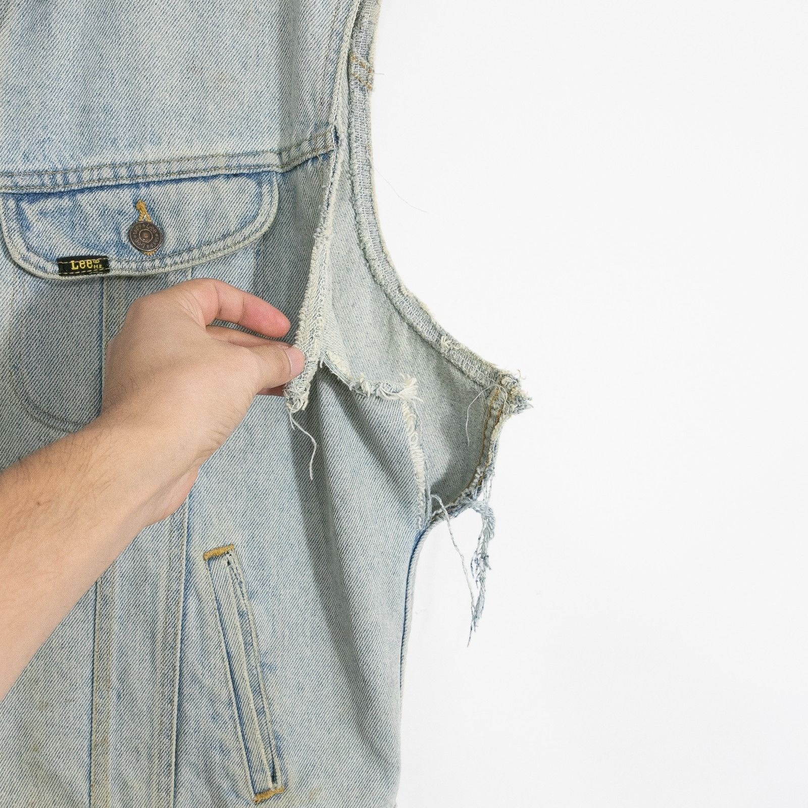 Lee Vintage 70s Lee Patd 153438 Trucker Jacket Large Cutoff Size US L / EU 52-54 / 3 - 4 Thumbnail