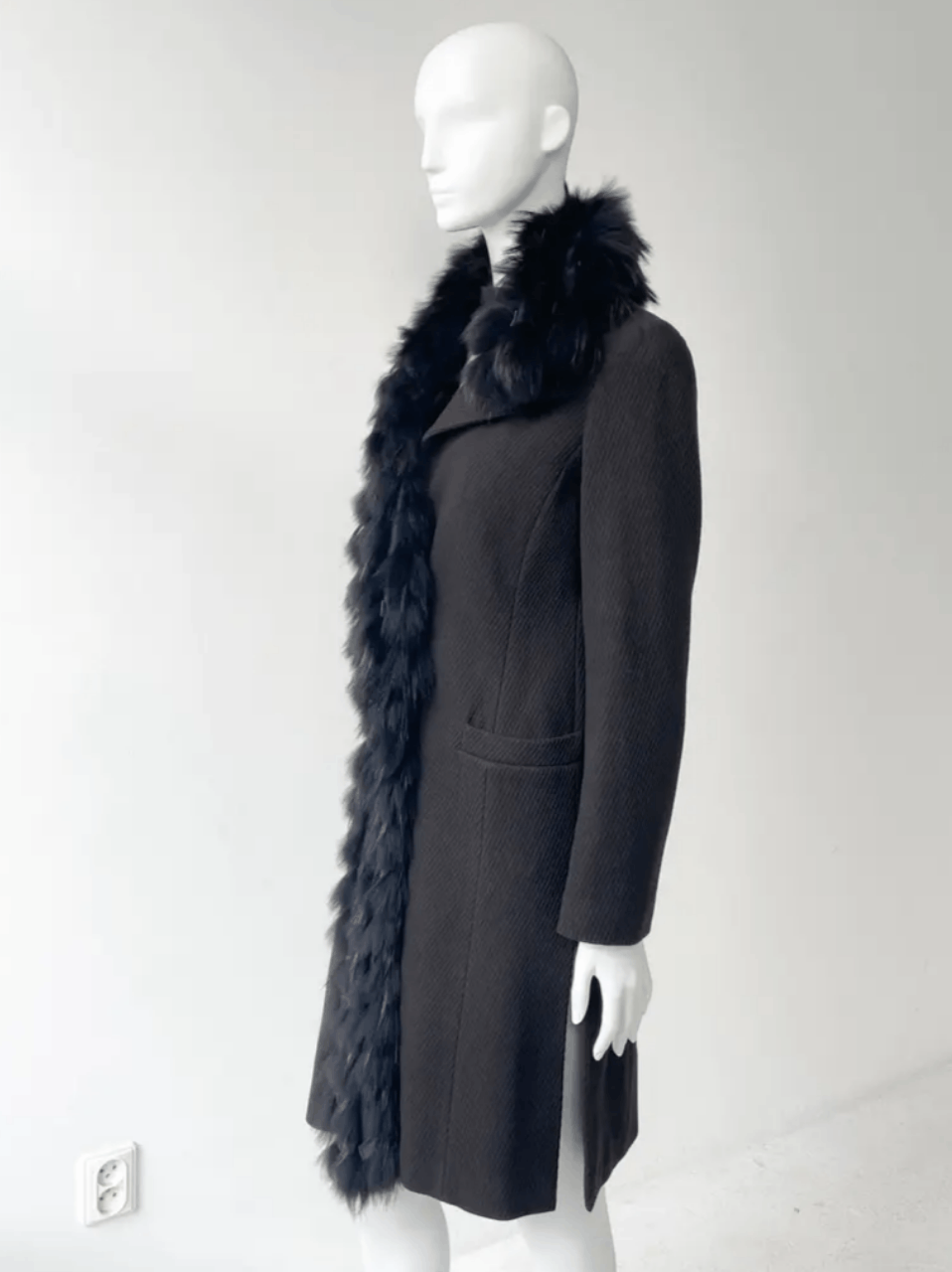 Emporio Armani wool coat with fur trimming Size XS / US 0-2 / IT 36-38 - 5 Thumbnail