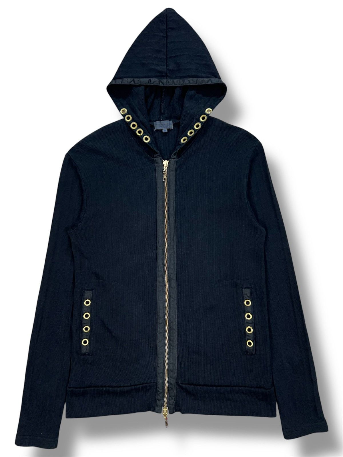 Japanese Brand Taka-Q Studded Zip Ups Hoodie Size US XS / EU 42 / 0 - 2 Thumbnail
