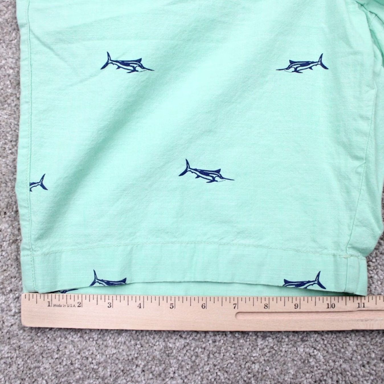 Chaps Chaps Chino Shorts Mens 36 Green Sport Fish All Over Print 10" Inseam Size US 36 / EU 52 - 5 Thumbnail