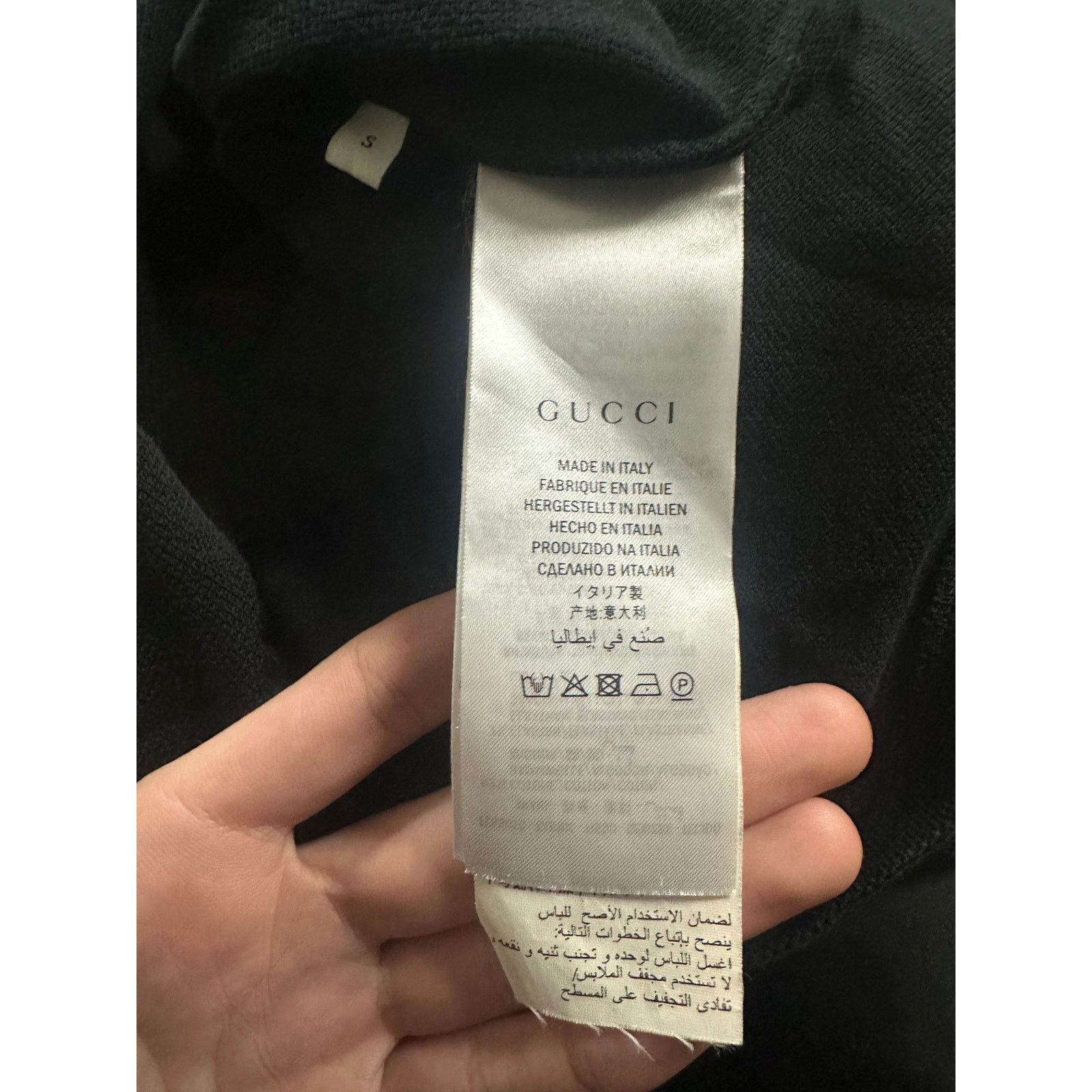 Gucci Gucci Classic Logo Polo Black Yellow Used Small Size US S / EU 44-46 / 1 - 3 Thumbnail