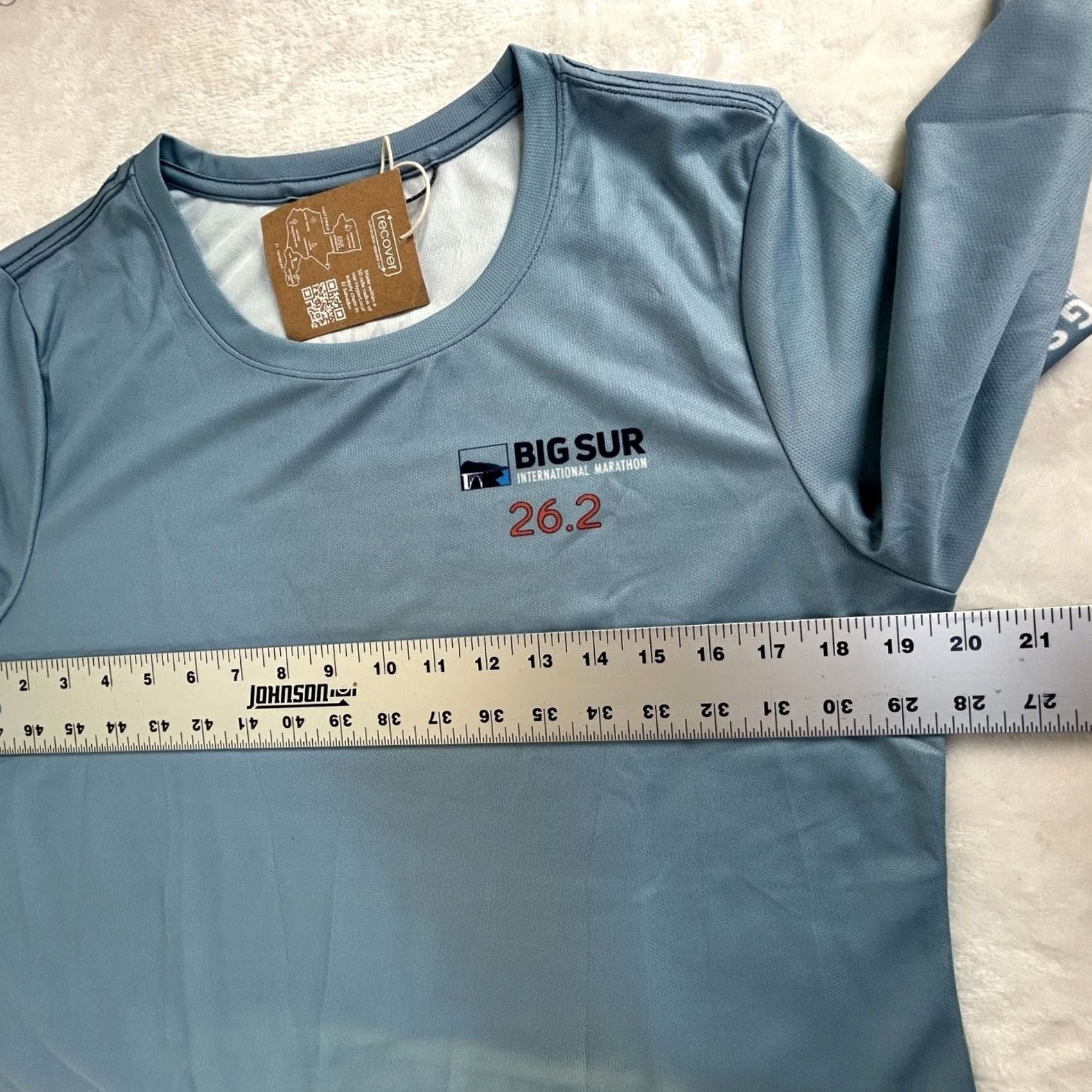 Vintage Recover Big Sur International Marathon 26.2 Blue Running Shirt Womens Large New Size L / US 10 / IT 46 - 7 Thumbnail