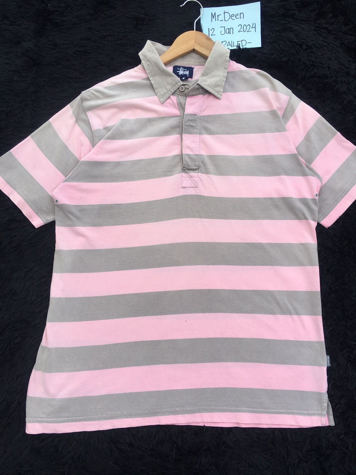 Stussy Rare Vintage Stussy Pink Stripes Collar Shirt Size US M / EU 48-50 / 2 - 5 Thumbnail