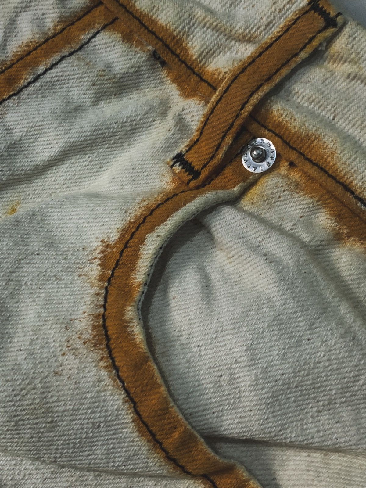 Eckhaus Latta Rust Seam Baggy Denim Pants Size US 30 / EU 46 - 11 Thumbnail