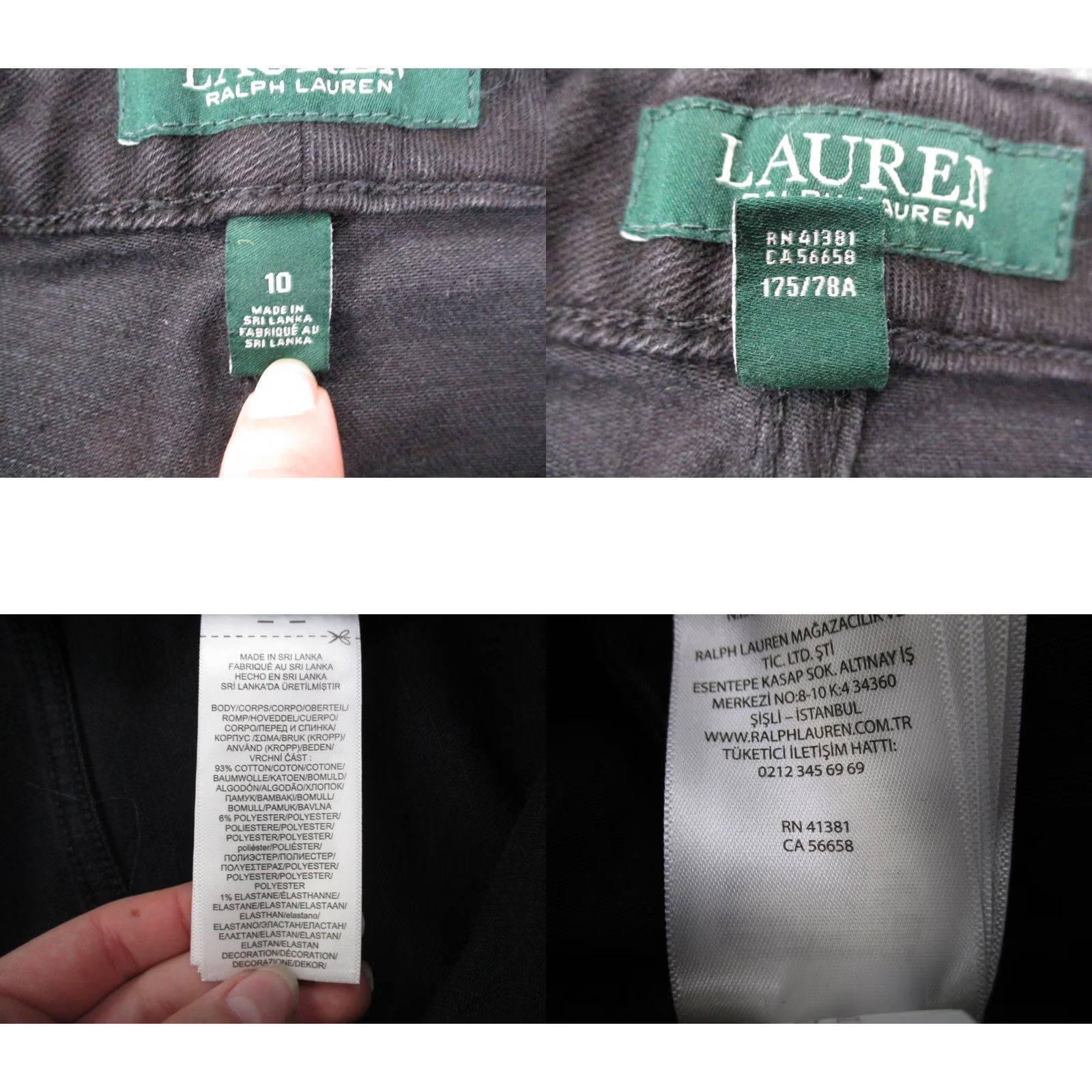 Ralph Lauren Ralph Lauren Jeans Womens 10 Denim Premier Straight Authentic Stretch Casual NEW Jeans Womens 10 Black Denim Straight Stretch Pockets 32W 28Inseam Size 24" / US 00 / IT 34 - 8 Thumbnail