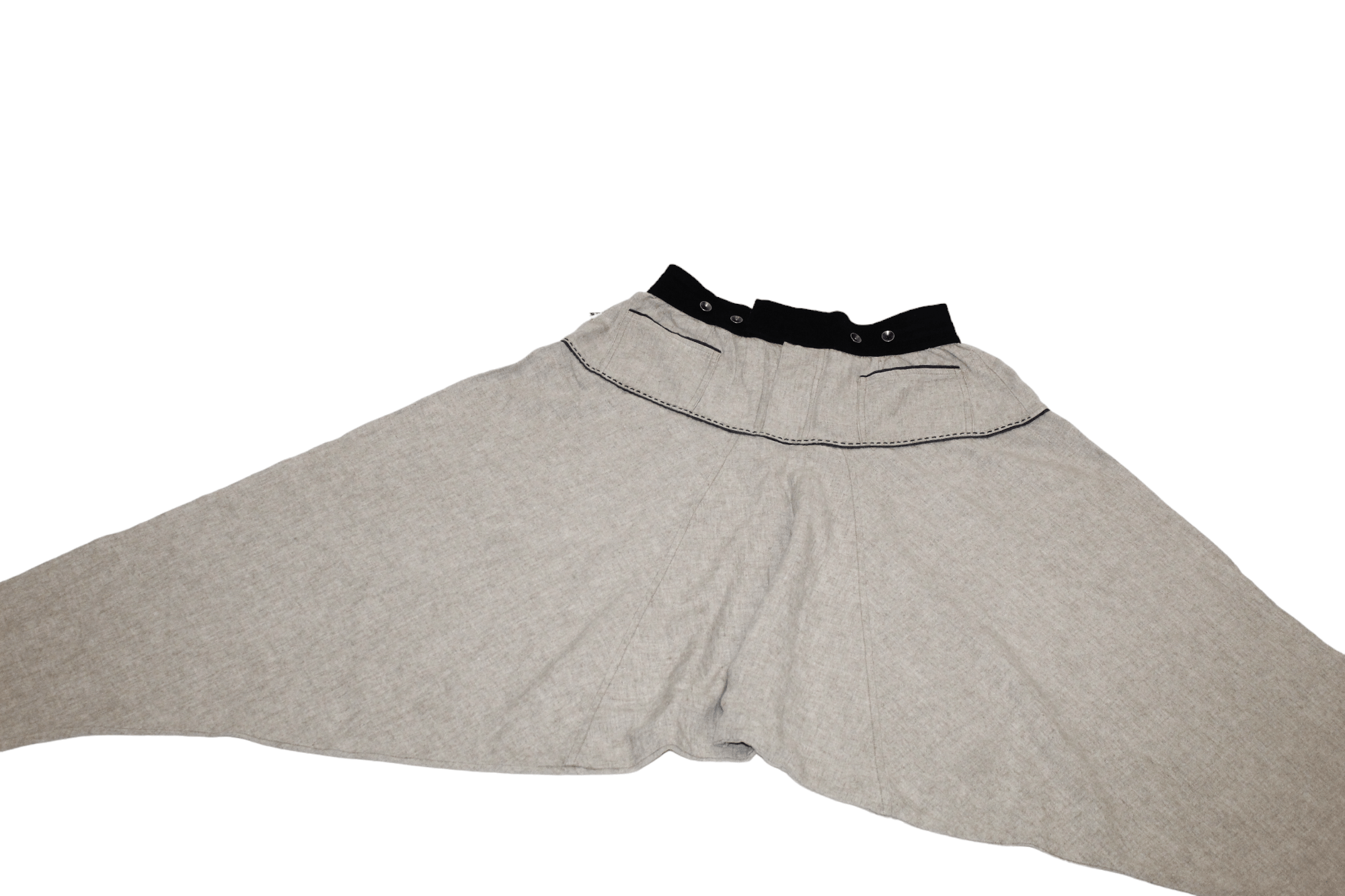 Japanese Brand Gingersnap Bali 100% Linen Elastic Waist Drop Crotch Pant Size US 32 / EU 48 - 5 Thumbnail