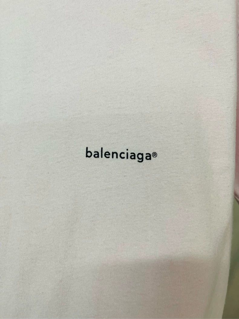 Balenciaga Balenciaga Light Pink Small Logo Straight Shoulder Short S Size US M / EU 48-50 / 2 - 3 Thumbnail