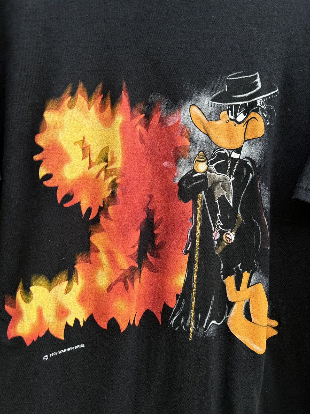 Vintage 90s Vintage 1999 Warner Bros Daffy Duck Zorro T-Shirt Size US L / EU 52-54 / 3 - 2 Thumbnail