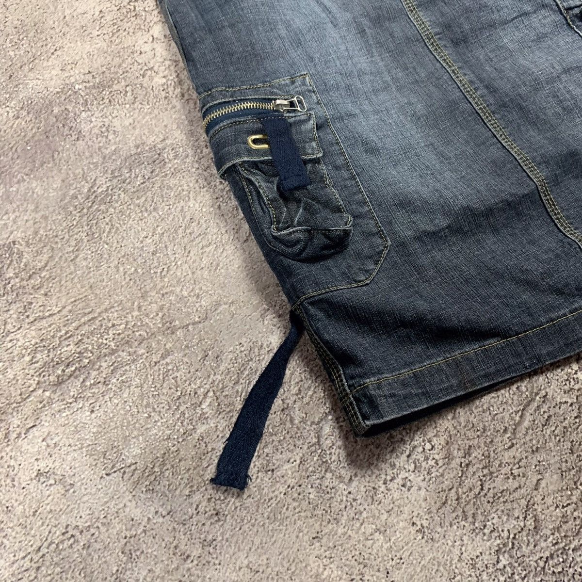 Vintage Y2K Cargo Mini Skirt Distressed Streetwear Grunge Relaxed 26 Size 26" / US 2 / IT 38 - 3 Thumbnail