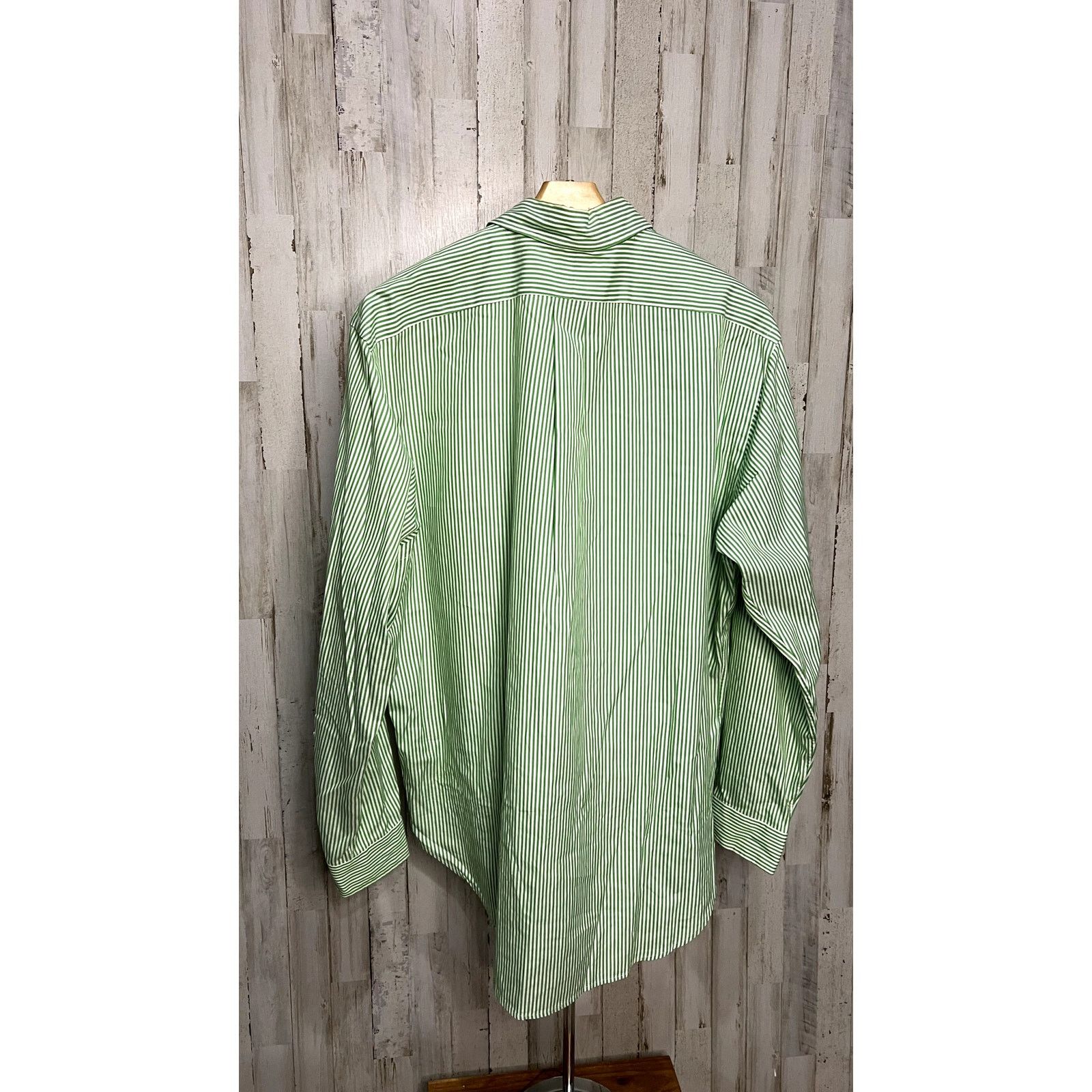 Ralph Lauren Ralph Lauren Green Striped Long Sleeve Button-Up Shirt Size US M / EU 48-50 / 2 - 3 Thumbnail