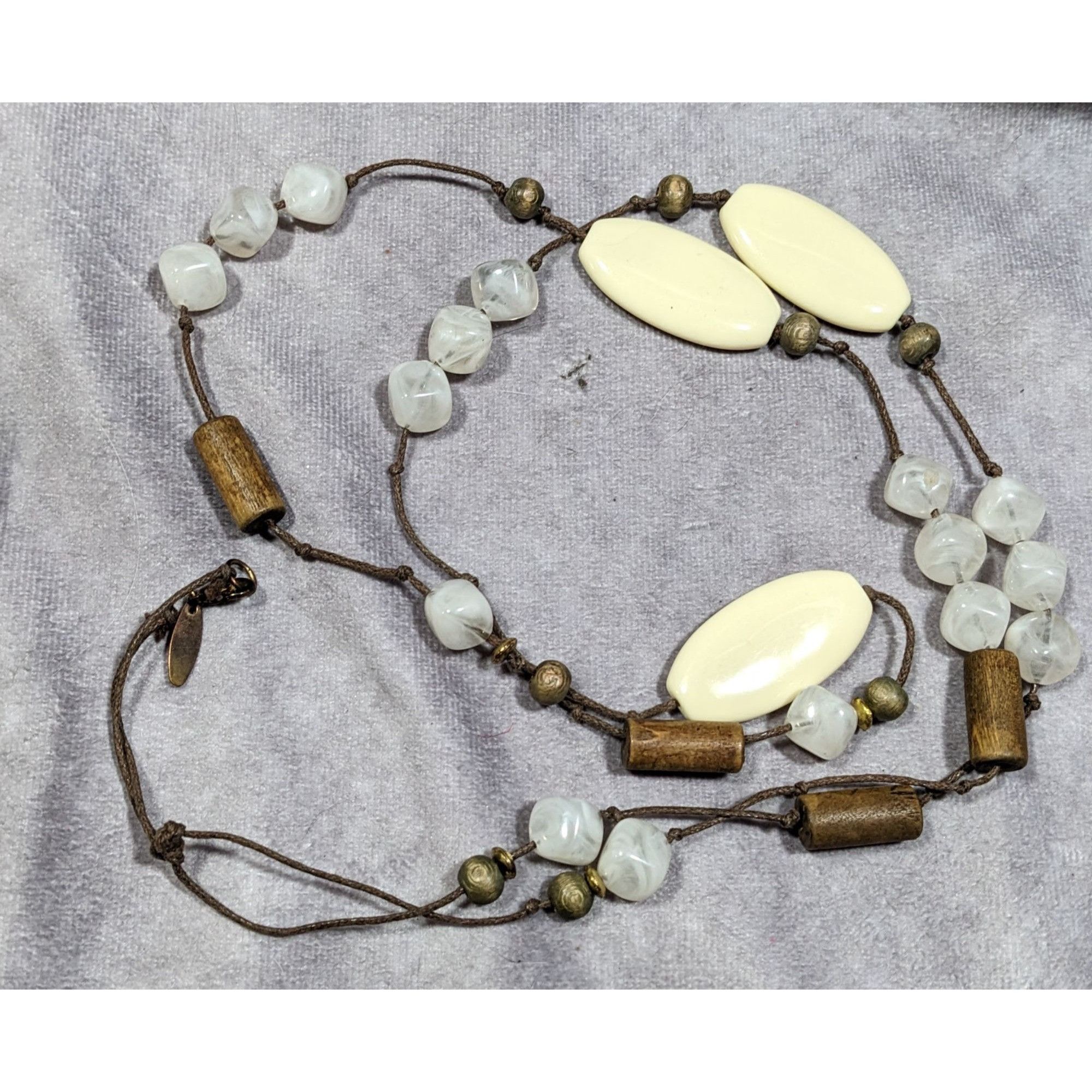 Other NY Hippie Bohemian Gemstone Wood And Acrylic Station Necklac Size ONE SIZE - 7 Thumbnail