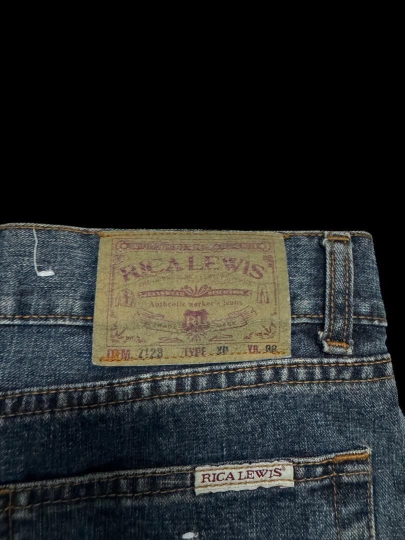 BAGGY 90s Rica Lewis Designer Sick Mudwash Distres Dark Jean