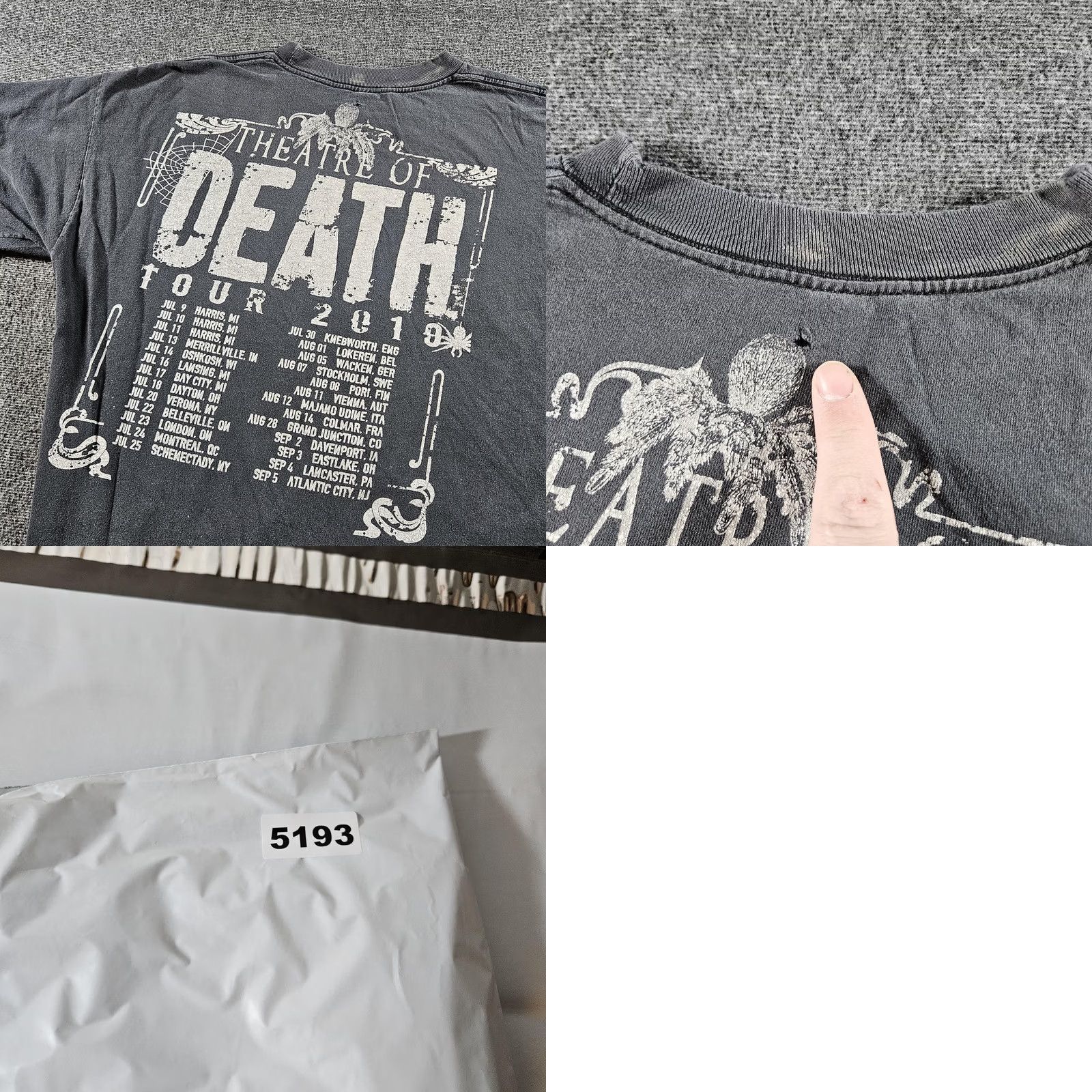 Vintage Alice Cooper Theatre Of Death Tour Shirt Mens XL Black Band Graphic Tee 2010 Size US XL / EU 56 / 4 - 8 Thumbnail