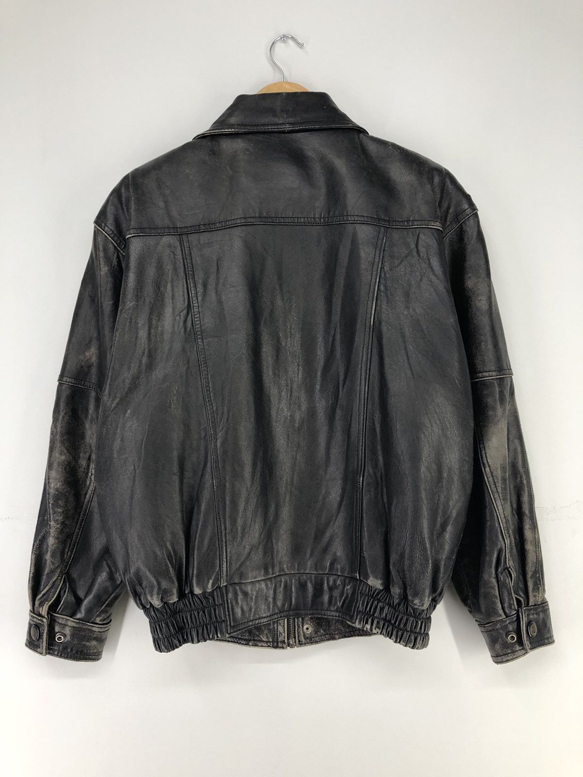 Leather Vintage Bestone Sheepskin Leather Bomber Jacket Size US L / EU 52-54 / 3 - 2 Thumbnail