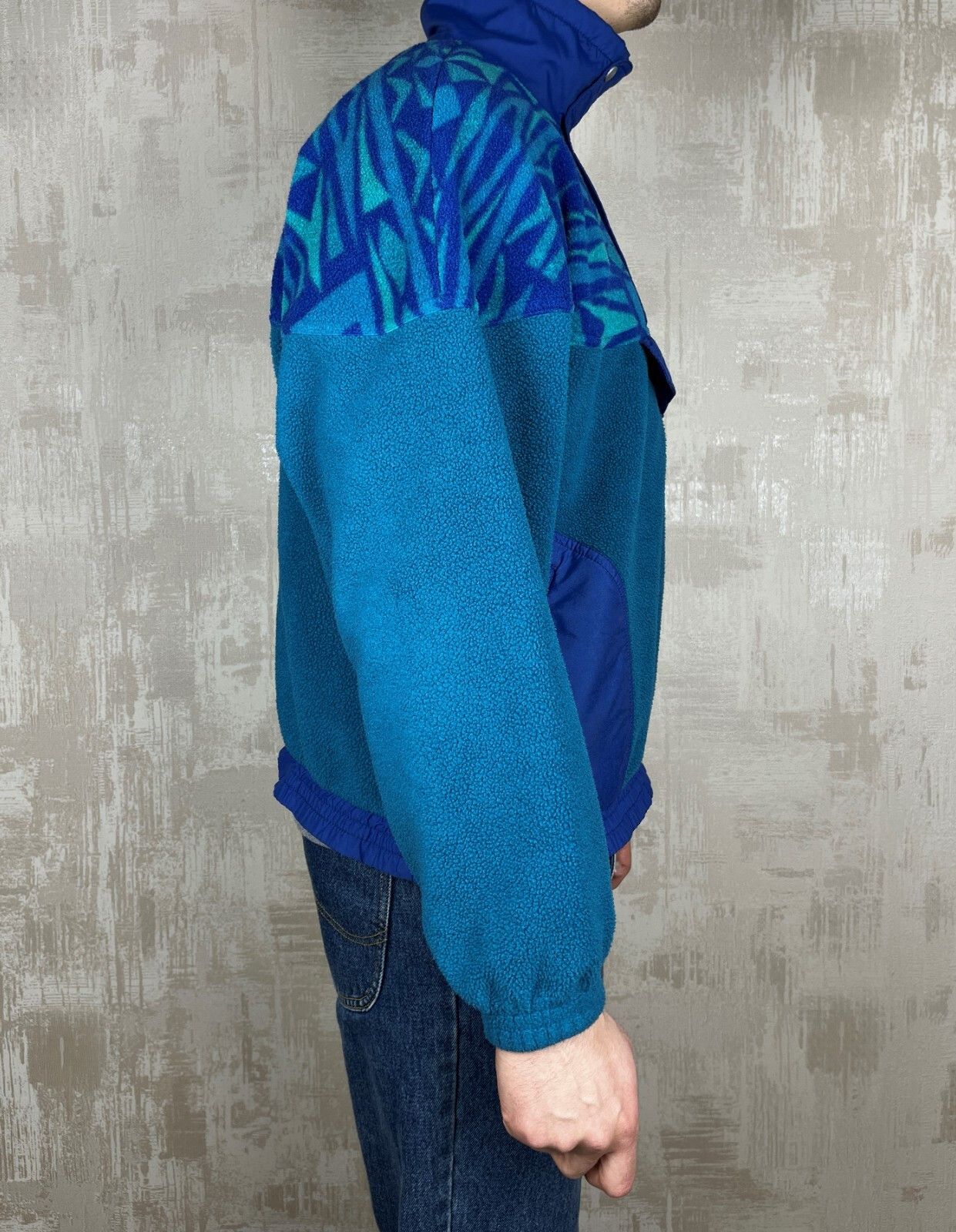 Vintage 90's Astrolabio Abstract Ski Snowboard Fleece Sweater Size US L / EU 52-54 / 3 - 8 Thumbnail
