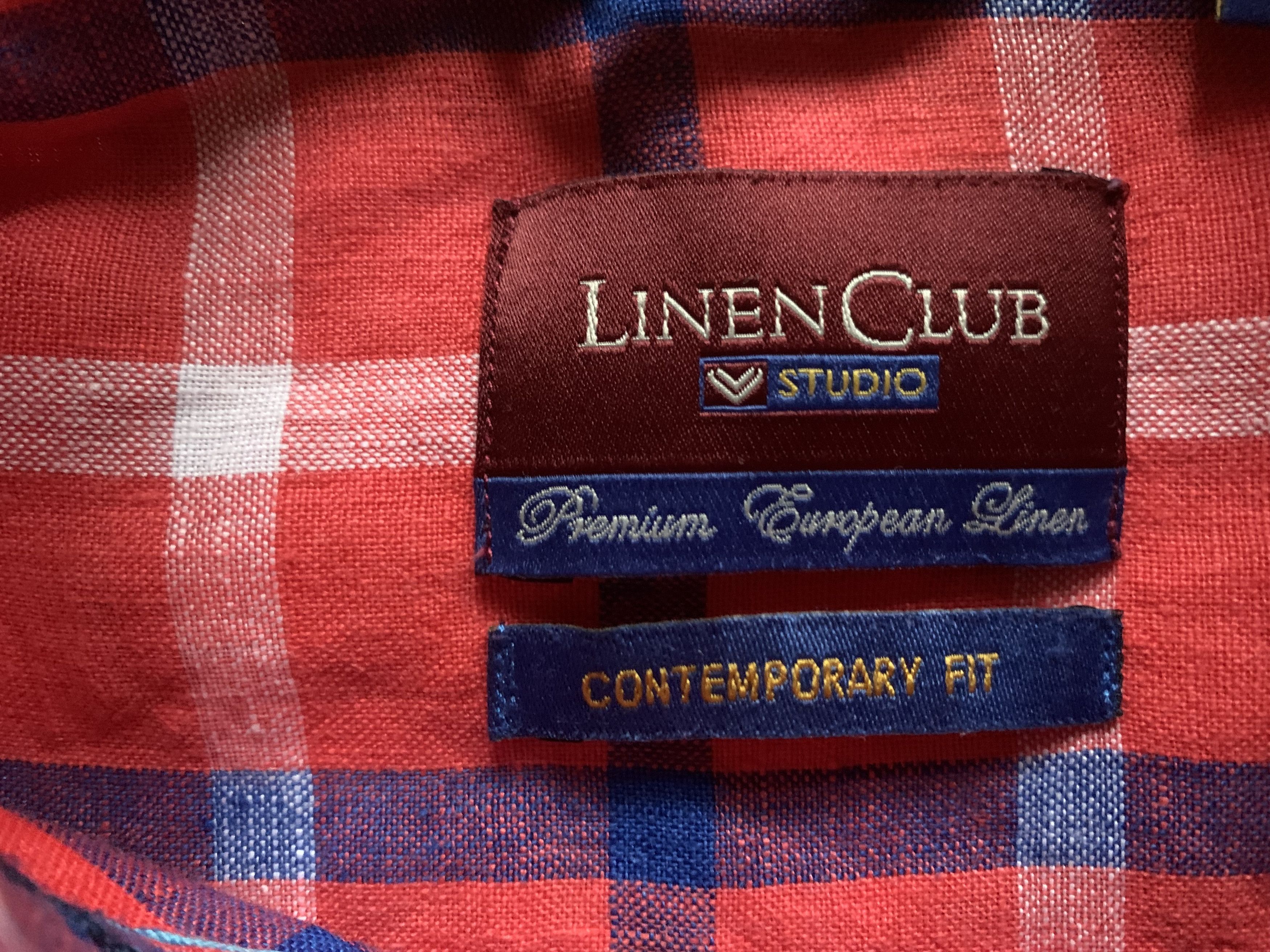 Other Linen Club Studio Plaid Linen Long Sleeve Shirt Size US L / EU 52-54 / 3 - 10 Thumbnail