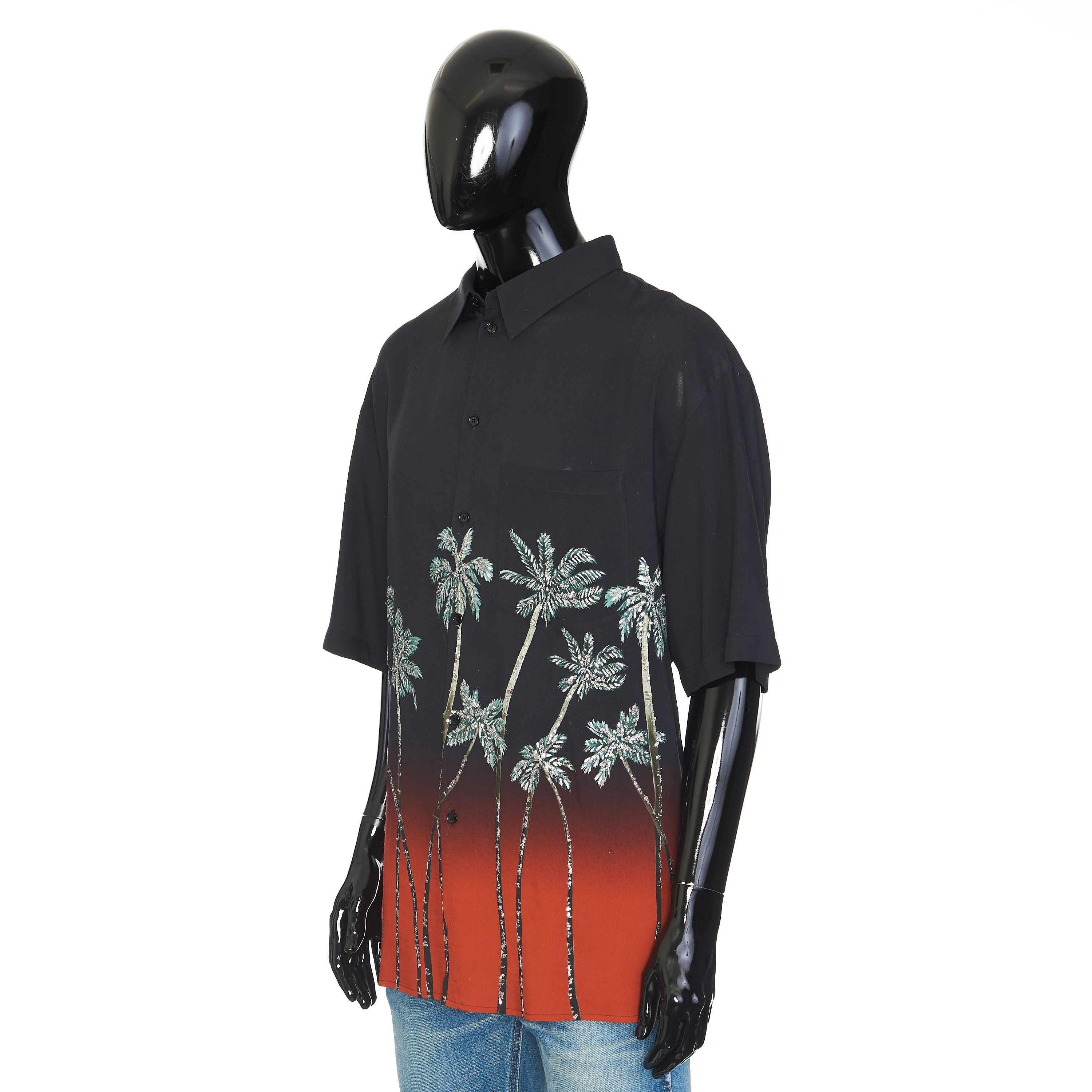 Celine Oversized Embroidered Shirt With Sunset Palm Trees Print Size US L / EU 52-54 / 3 - 2 Thumbnail