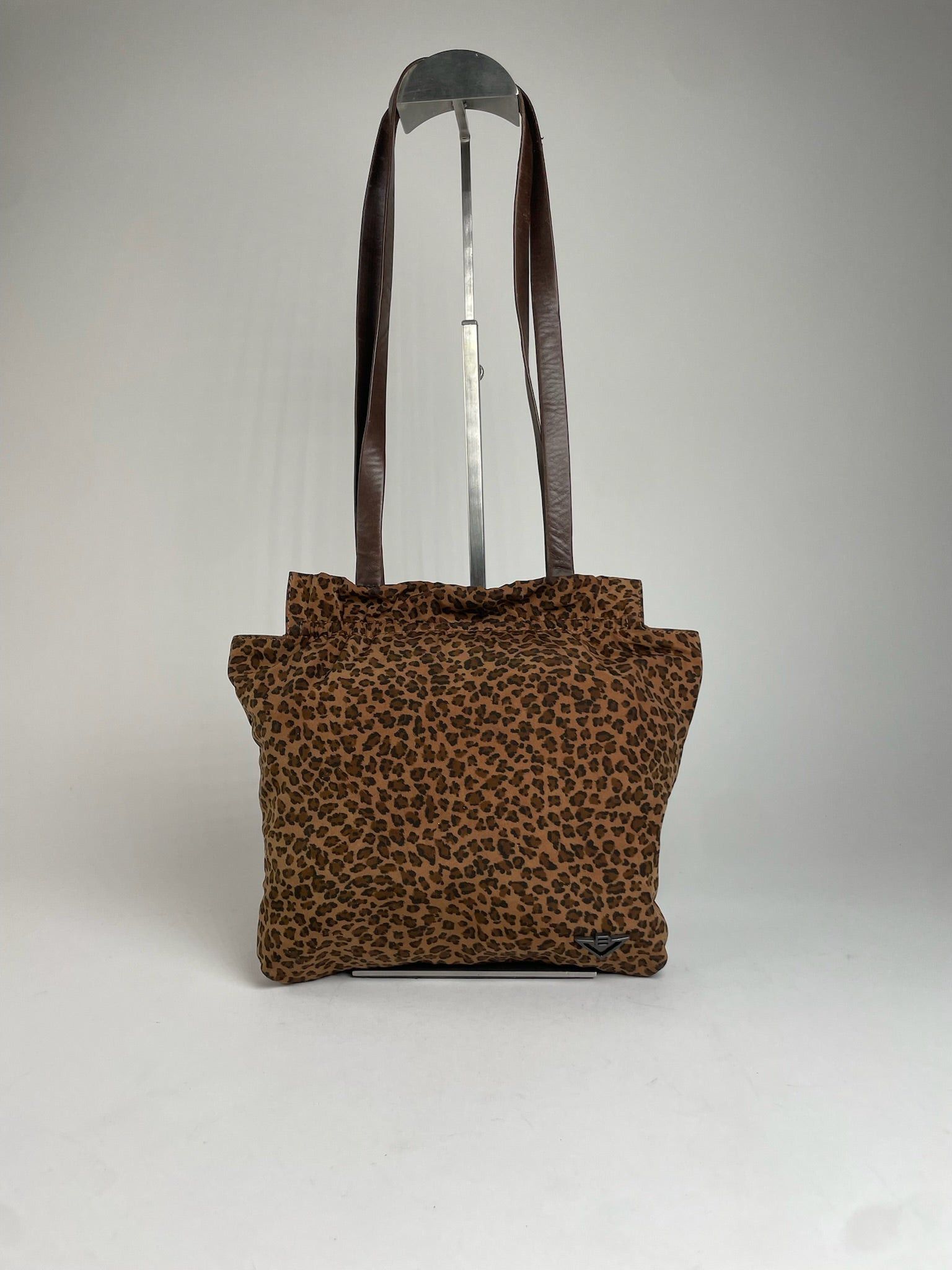 Bottega Veneta Vintage Leopard Polyester Handbag Brown Size ONE SIZE - 1 Thumbnail