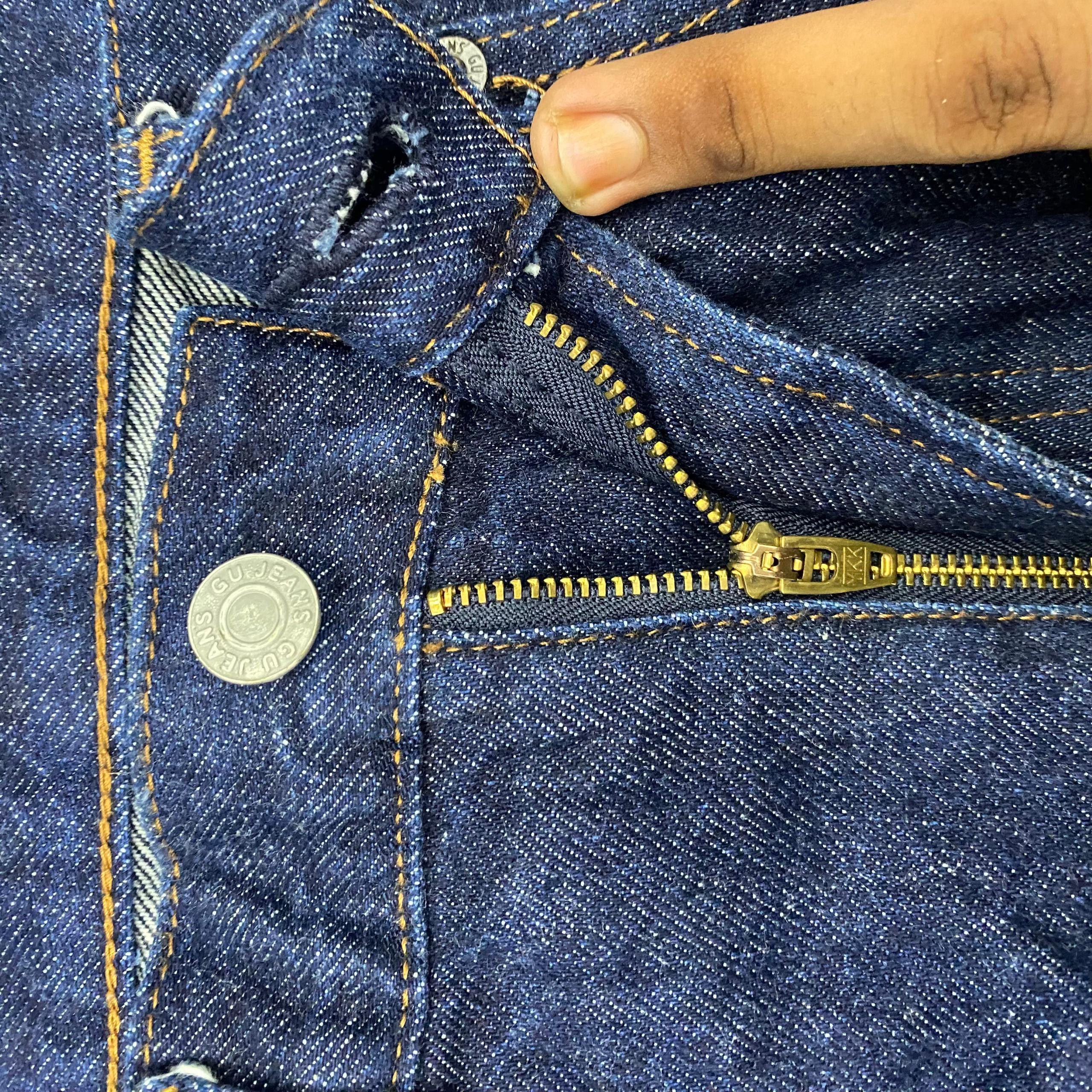 GU 💥Best Offer💥Vintage Gu Japanese Brand Distressed Denim Size US 34 / EU 50 - 11 Thumbnail