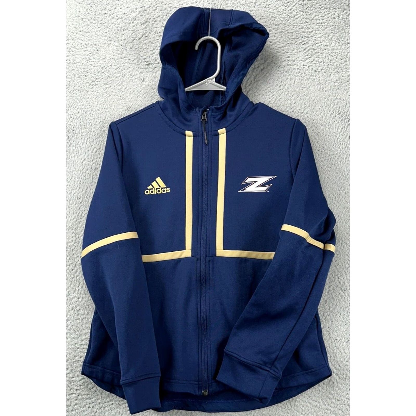 Adidas Nike Shirt Adidas Akron Zips Jacket Womens Medium Blue Full Zip Hooded Logo Athletic Ladies Adidas Size M / US 6-8 / IT 42-44 - 5 Thumbnail