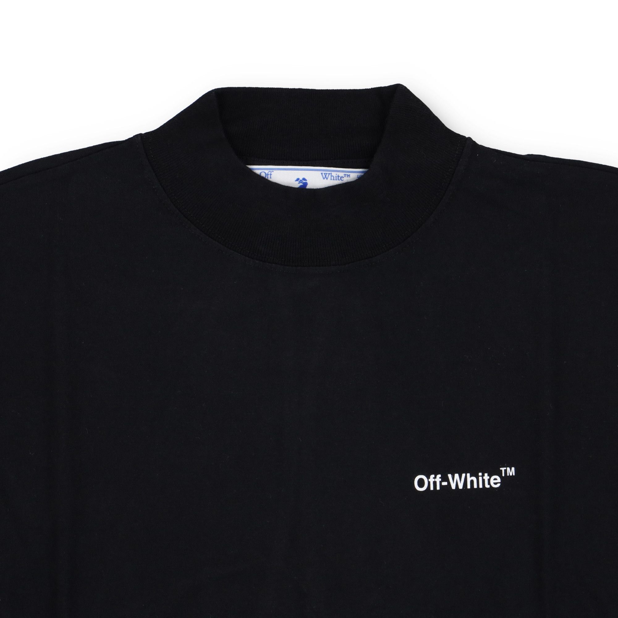 Off-White Black Caravaggio Arrows Oversized Mock Neck LS T-Shirt Size US M / EU 48-50 / 2 - 8 Thumbnail