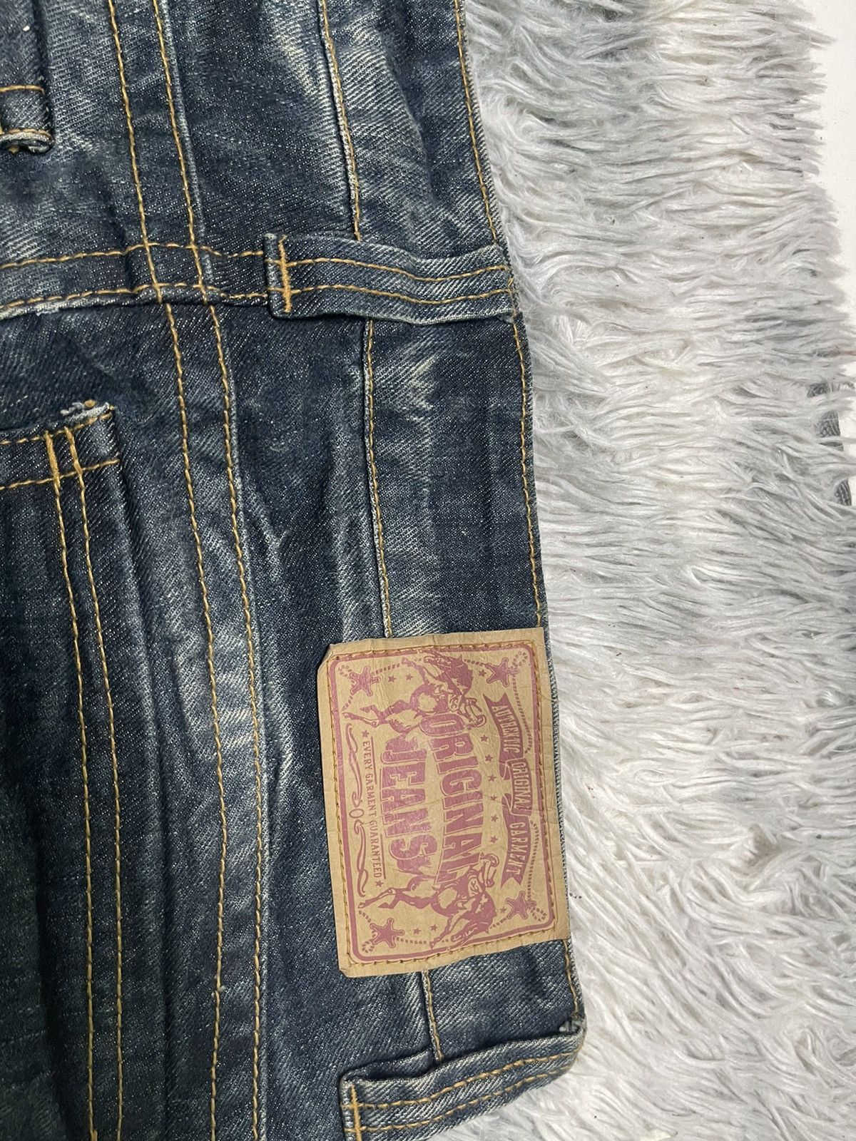 20471120 2000s JAPANESE-BRAND FLARE EMBROIDERED SKULL JEANS Size US 33 - 20 Thumbnail