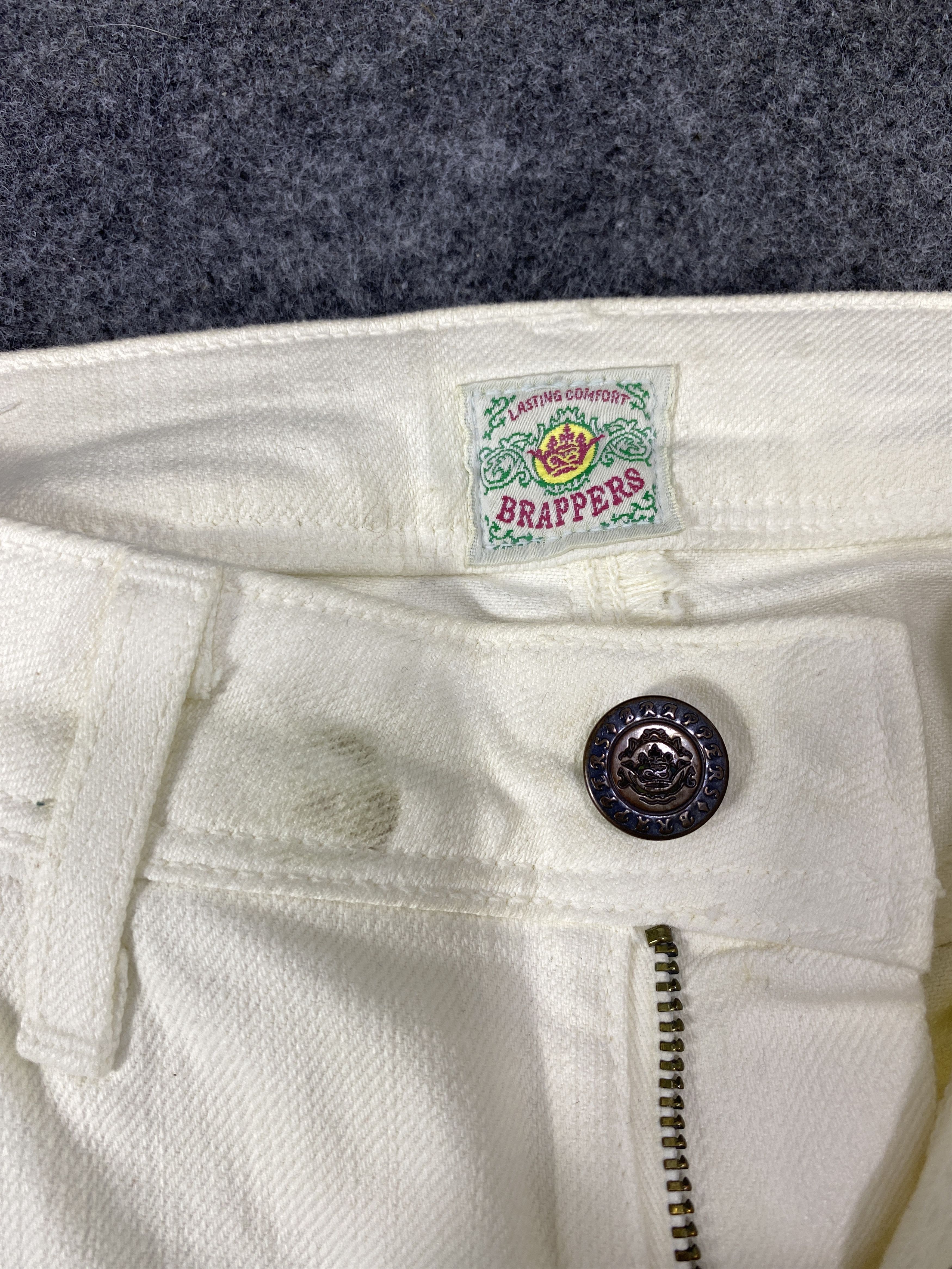 Japanese Brand Brappers Lasting Comfort White Flare Jeans-J1059 Size 27" / US 4 / IT 40 - 9 Thumbnail
