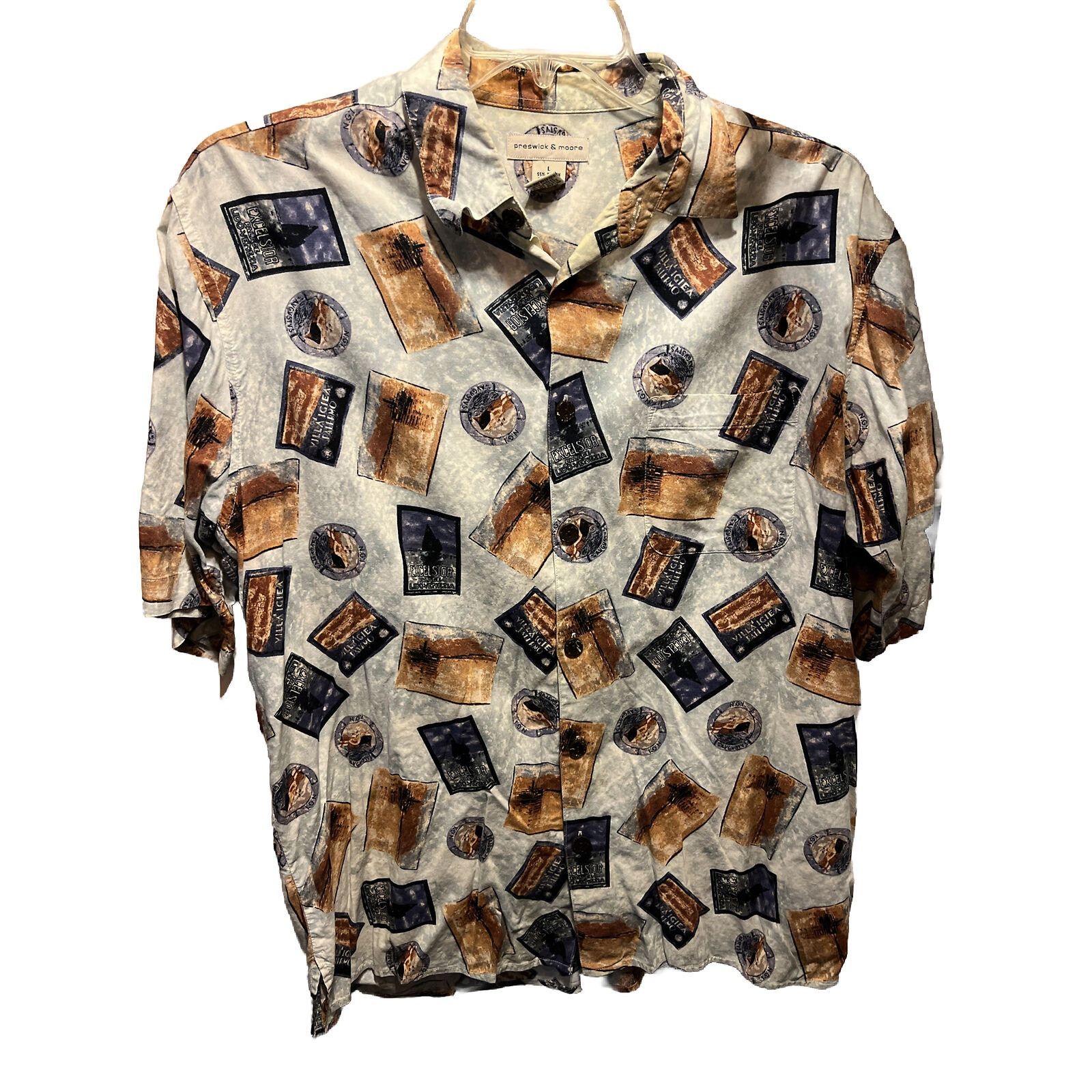 Other Preswick & Moore Vintage Men’s L Button Cotton Blend Shirt Size US L / EU 52-54 / 3 - 1 Thumbnail