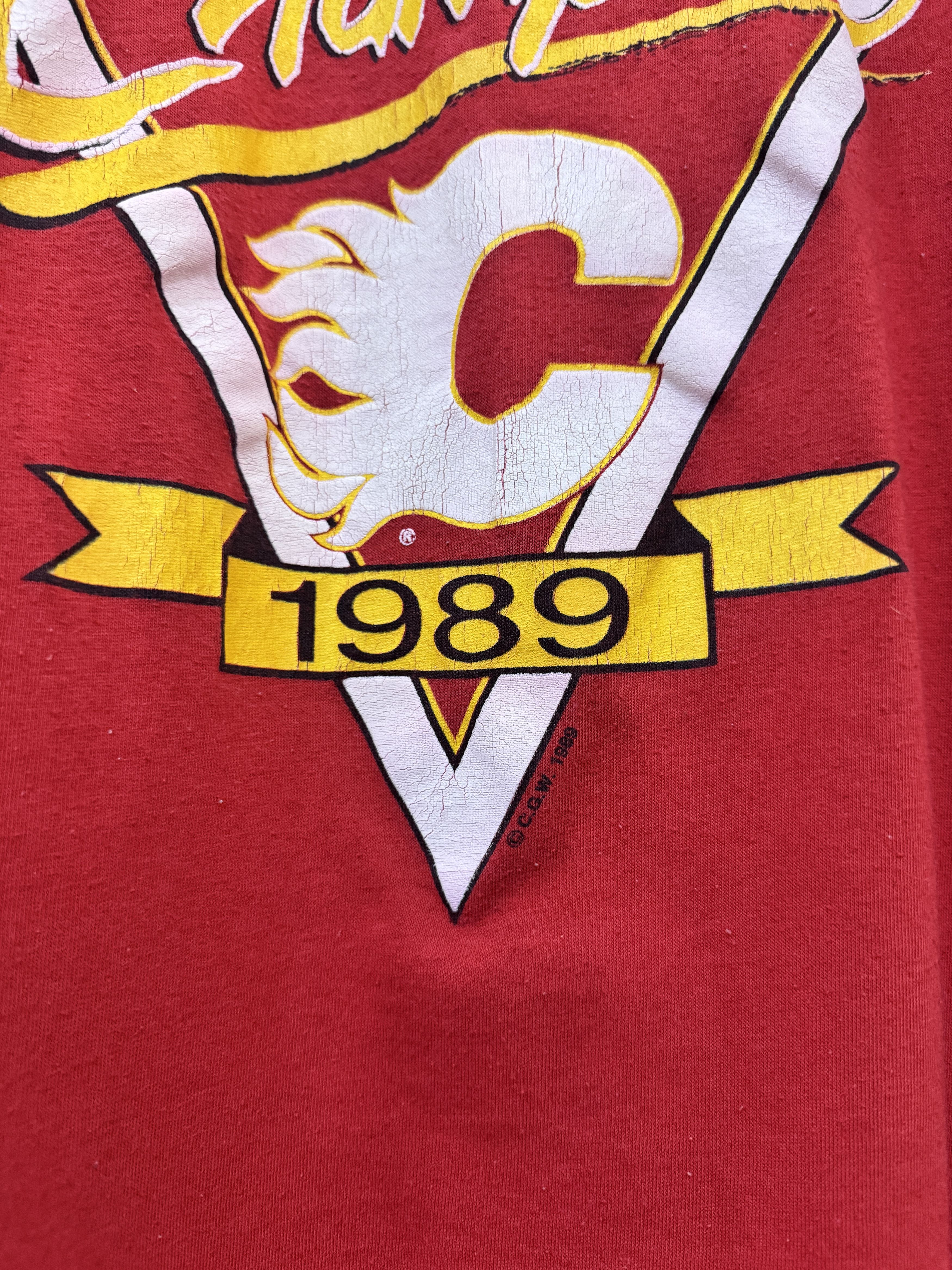 Other Vintage 1989 Calgary Flames T-Shirt Size US M / EU 48-50 / 2 - 2 Thumbnail