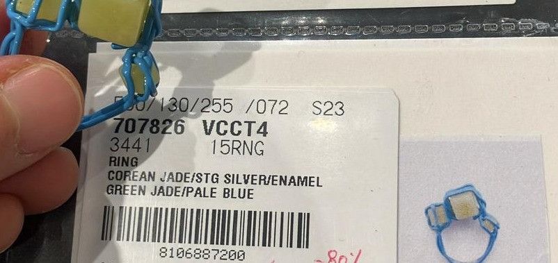Bottega Veneta o1n1vont1124 Size: 15 / Block Ring in Blue Size ONE SIZE - 6 Thumbnail