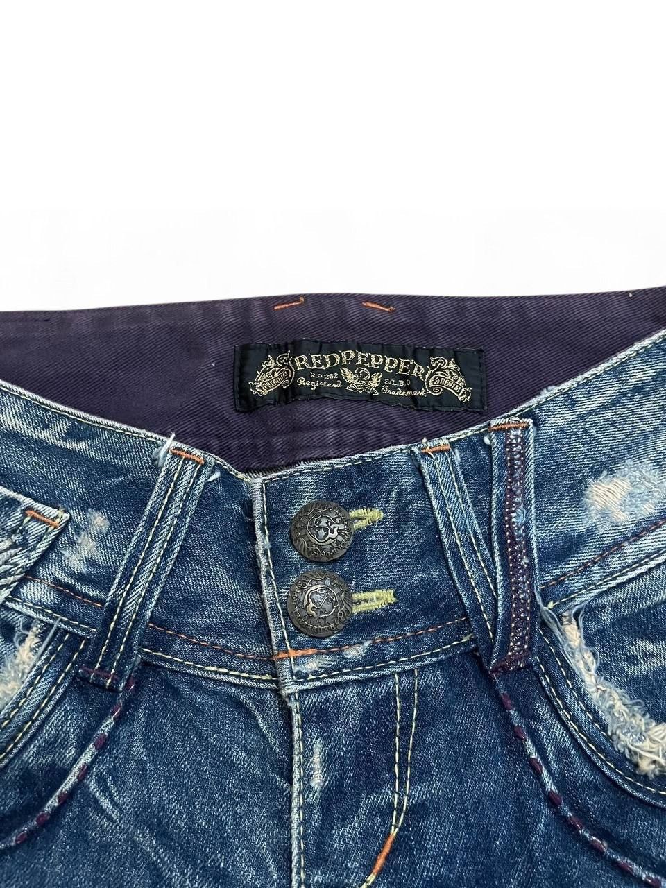 Japanese Brand Flared RedPepper Wings low rise distressed mud rusty bootcut Size US 29 - 11 Thumbnail
