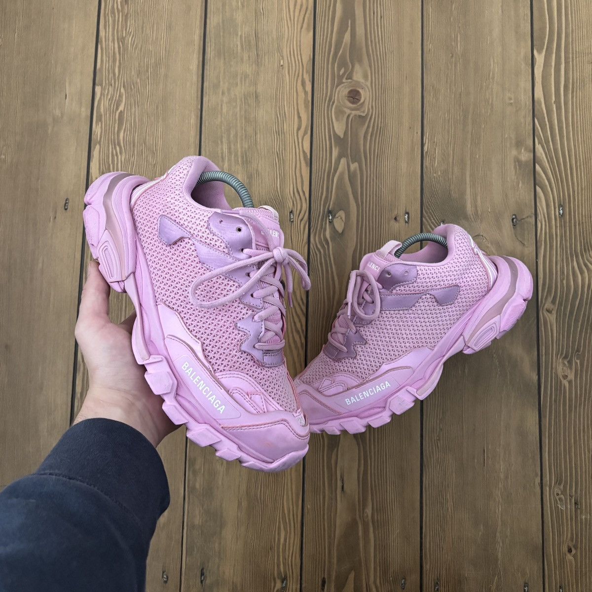 Balenciaga Balenciag Track 3 Distressed Trainers Platform Shoes Size US 8.5 / IT 38.5 - 1 Thumbnail