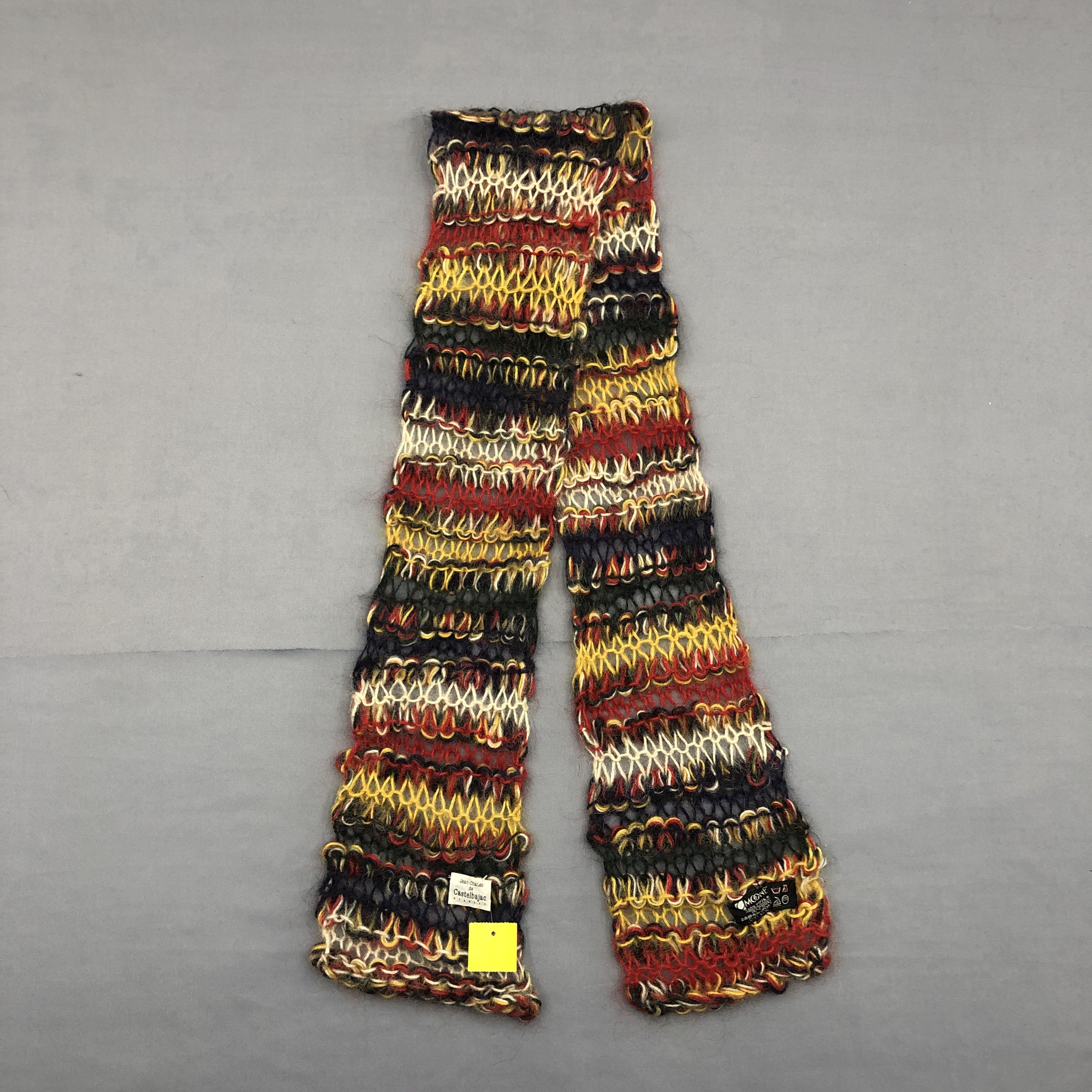 Jean Charles De Castelbajac × Vintage Vintage JC Castelbajac Scarf Ribbed Crochet Wool Scarves. Size ONE SIZE - 4 Thumbnail