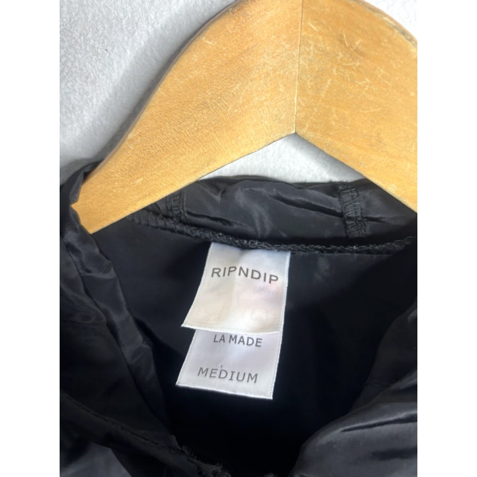 RIPNDIP RIPNDIP Jacket Mens Medium Black Hooded Windbreaker Cat Graphic Zip Size US M / EU 48-50 / 2 - 5 Thumbnail