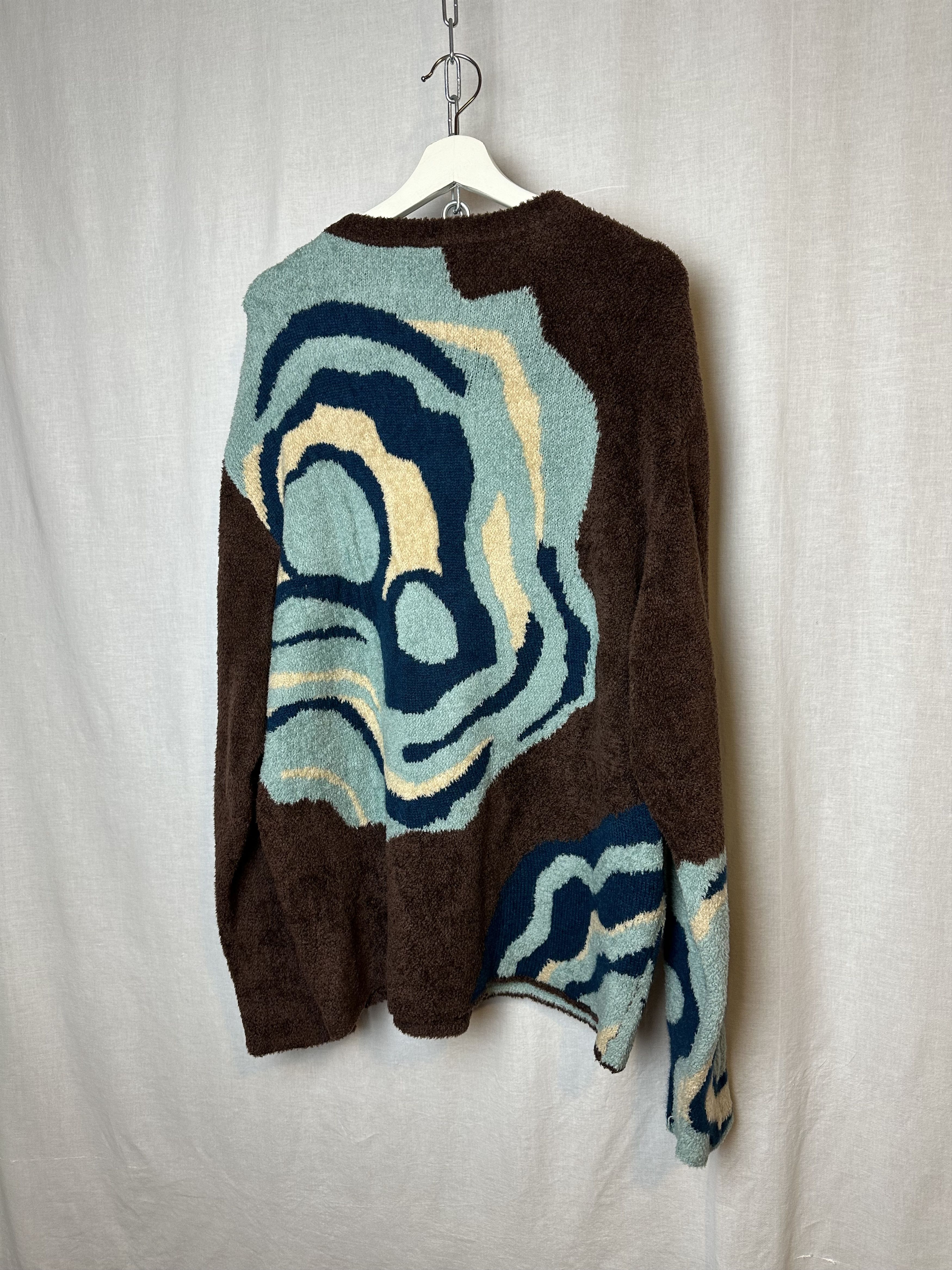 The Elder Statesman x Ollio Intarsia-Knit Bouclé Sweater Size US L / EU 52-54 / 3 - 4 Thumbnail