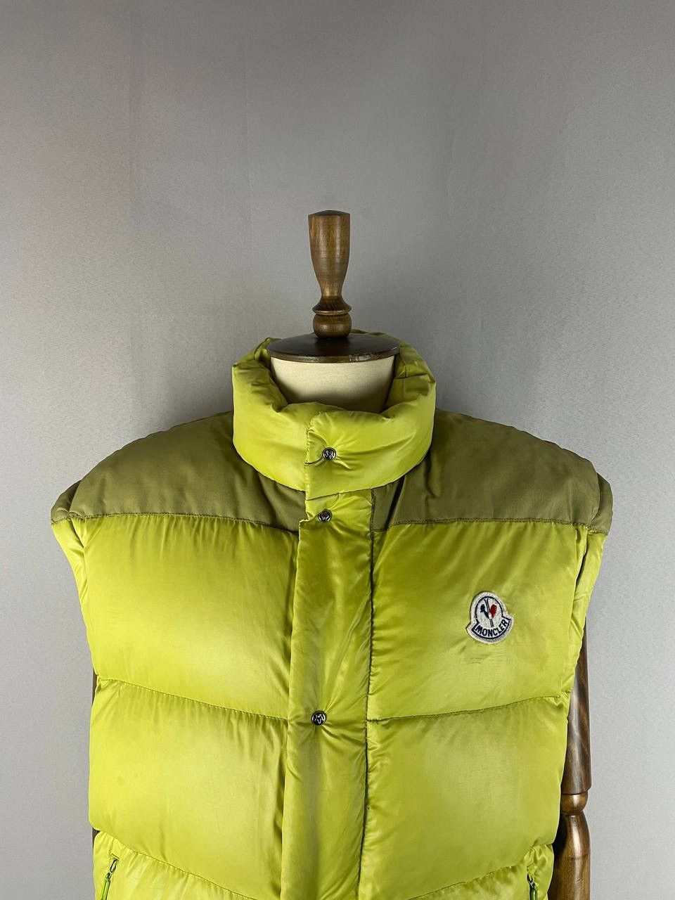 Moncler Moncler Down Vest Jacket Lemon Grenoble Vintage 1990s Size US XL / EU 56 / 4 - 2 Thumbnail