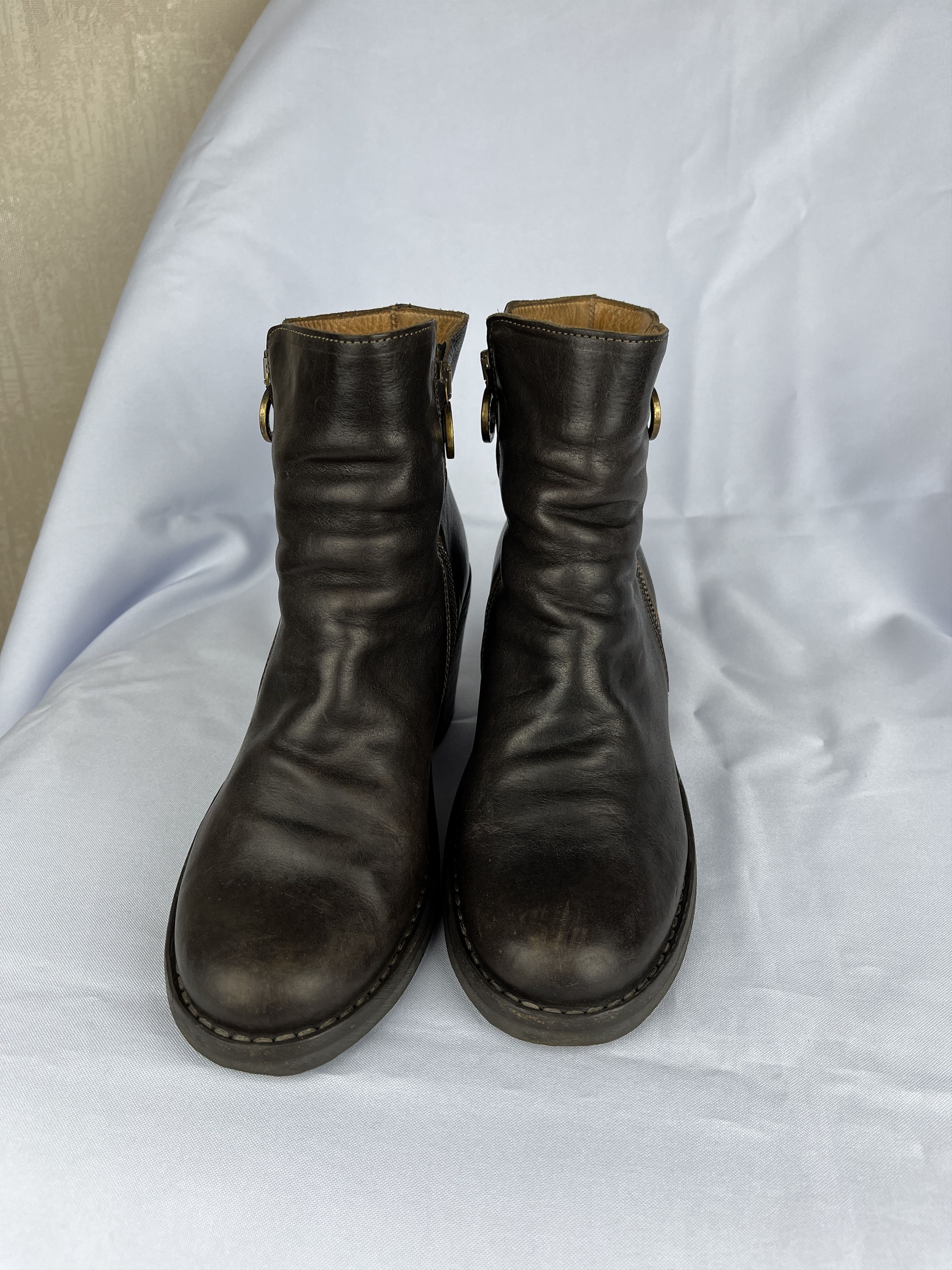 Fiorentini + Baker Zip Ankle Leather Boots EU 37 US 7 Womenswear