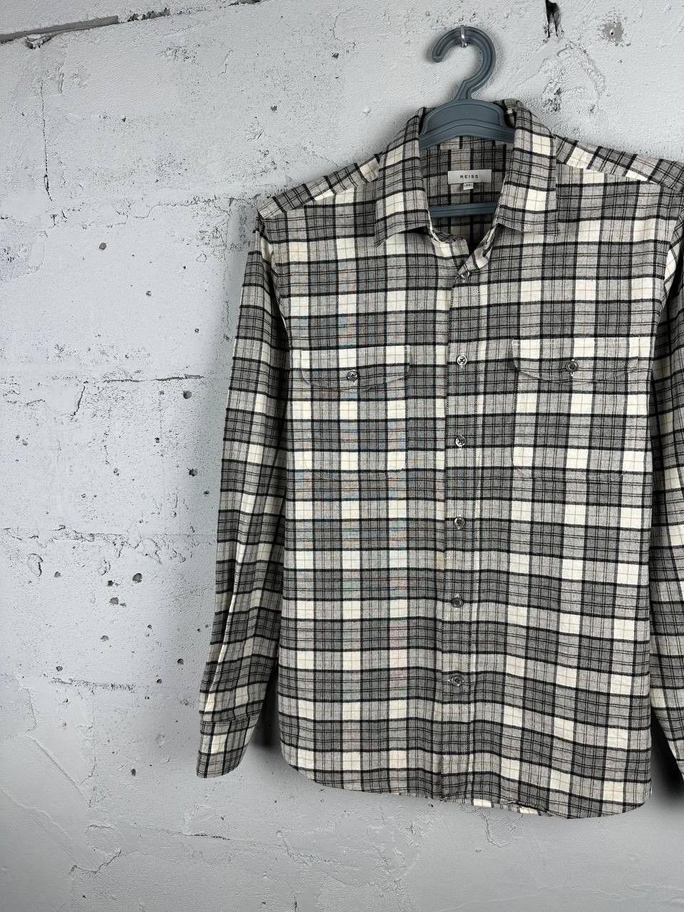 Reiss Reiss Plaid Pocket Shirt White Clean Fit Streetwear Size US M / EU 48-50 / 2 - 4 Thumbnail