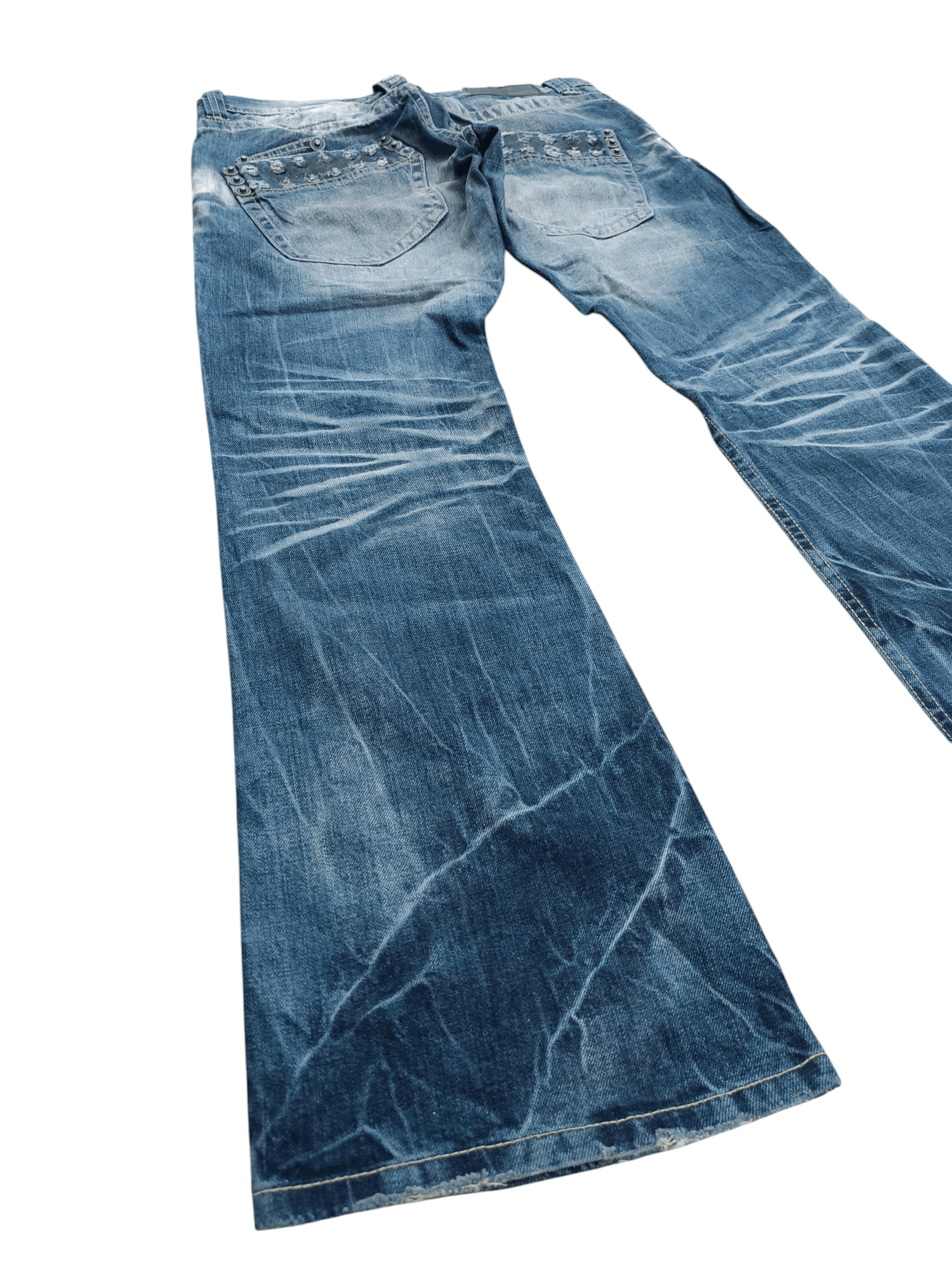 Japanese Brand × Seditionaries × Vintage FLARED💥ARMY OF NO WHISKERS STUD SEDITIONARIES DENIM Size US 32 / EU 48 - 3 Thumbnail