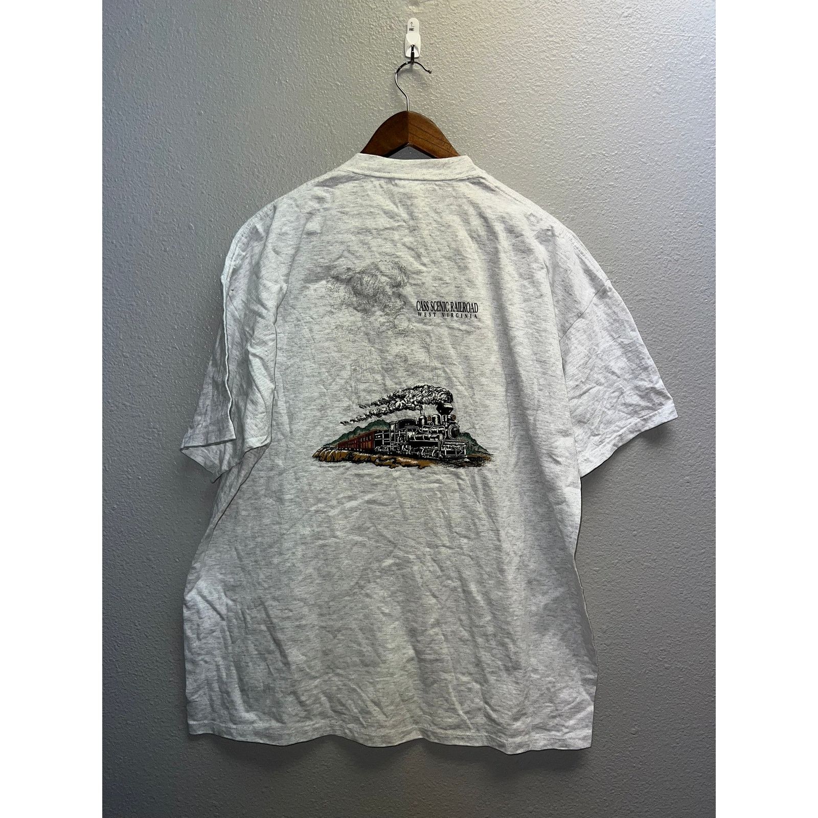 Jerzees Vintage Virginia Shirt Scenic railroad Test Print Tee 90s XL Size US XL / EU 56 / 4 - 1 Thumbnail