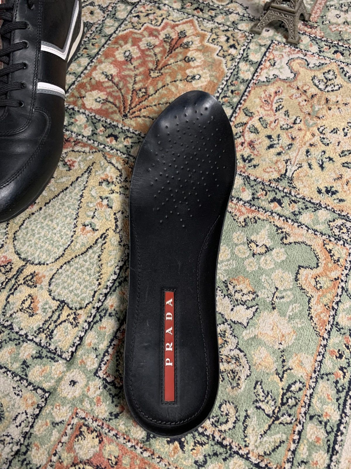 Prada Prada Snickers Auth Black Leather Luxury Size US 9.5 / EU 42-43 - 13 Thumbnail
