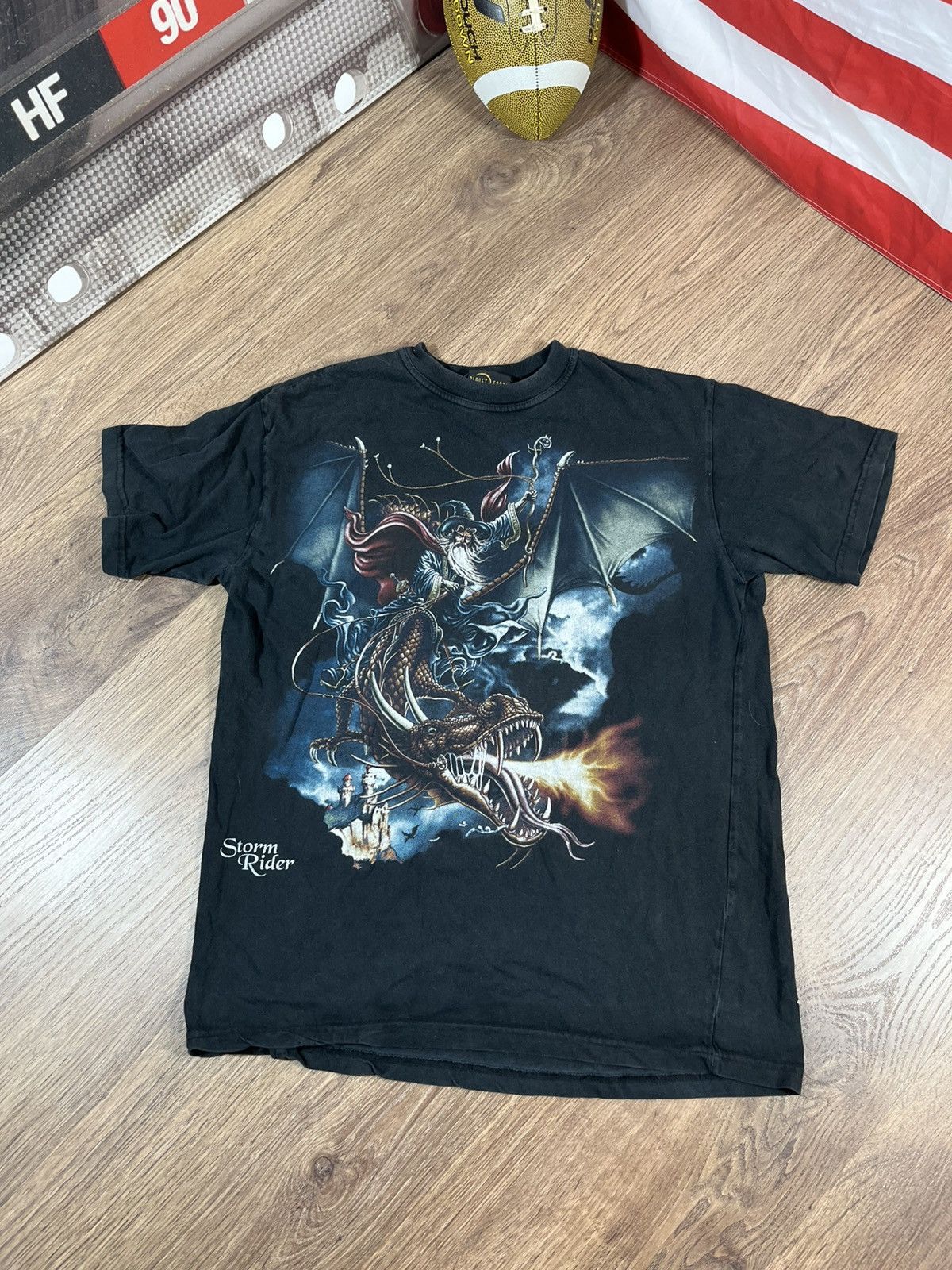 Other Vintage 90s Other Worlds Wizard Dragon T Shirt Size US XL / EU 56 / 4 - 1 Thumbnail
