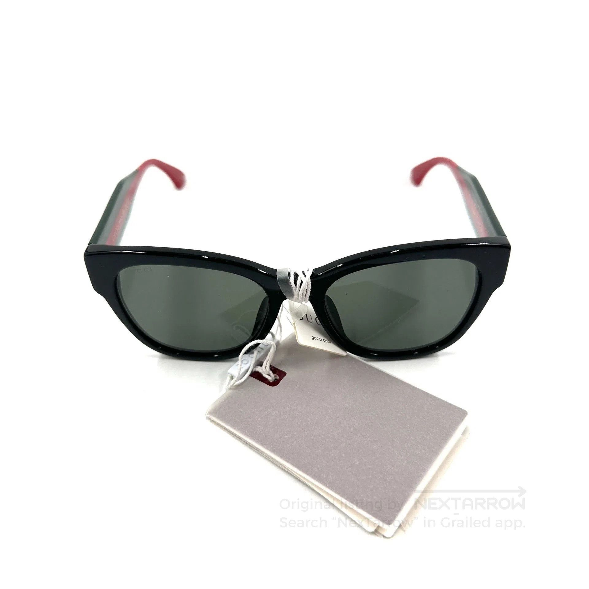 Gucci Gucci GG Logo Red Green Stripe Sunglasses. Size ONE SIZE - 2 Thumbnail