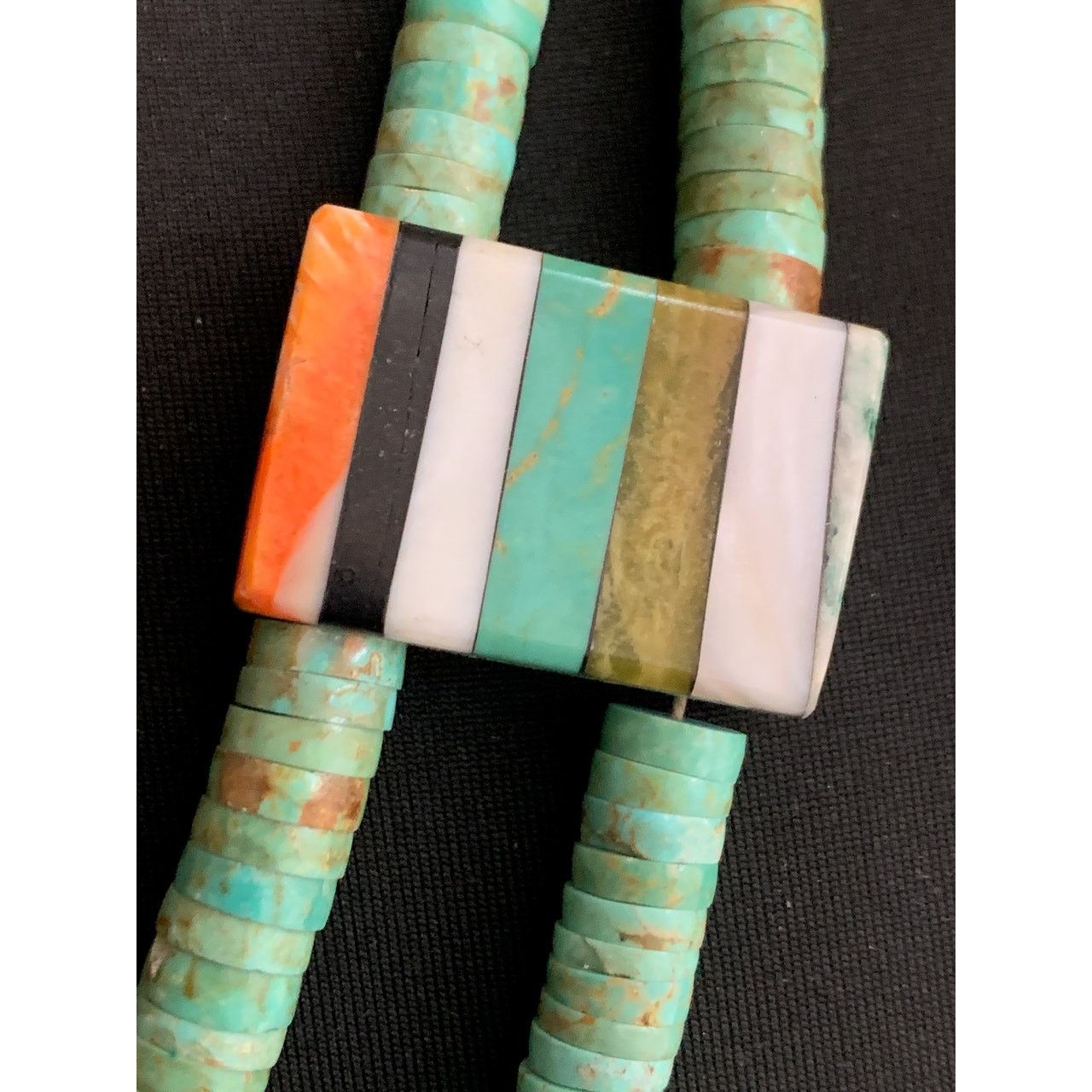 Vintage Native American Turquoise Kewa Santo Domingo Heishi Necklace Size ONE SIZE - 6 Thumbnail