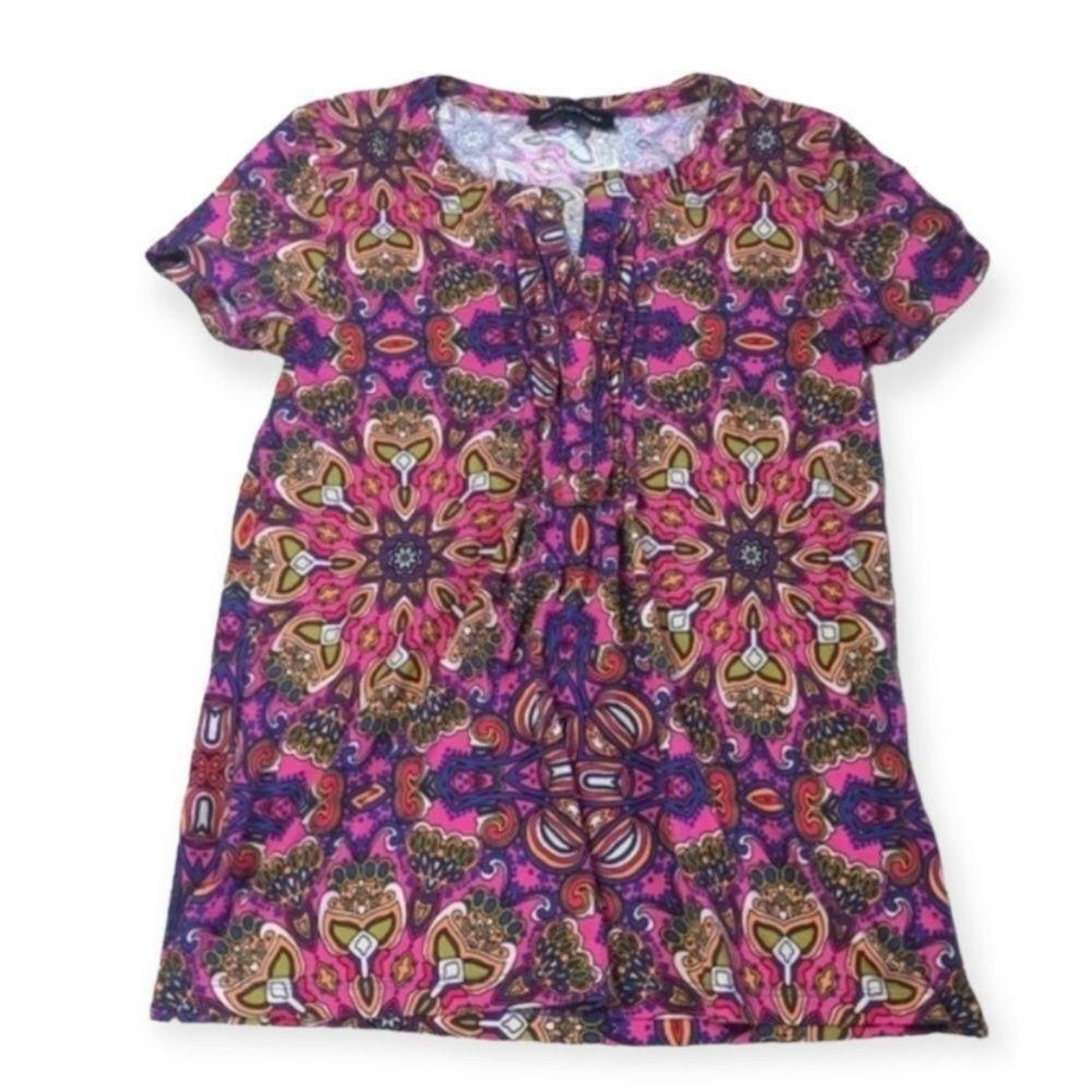 Jones New York Jones New York Women’s Multicolor Geometric Print Short Slee Size S / US 4 / IT 40 - 1 Thumbnail