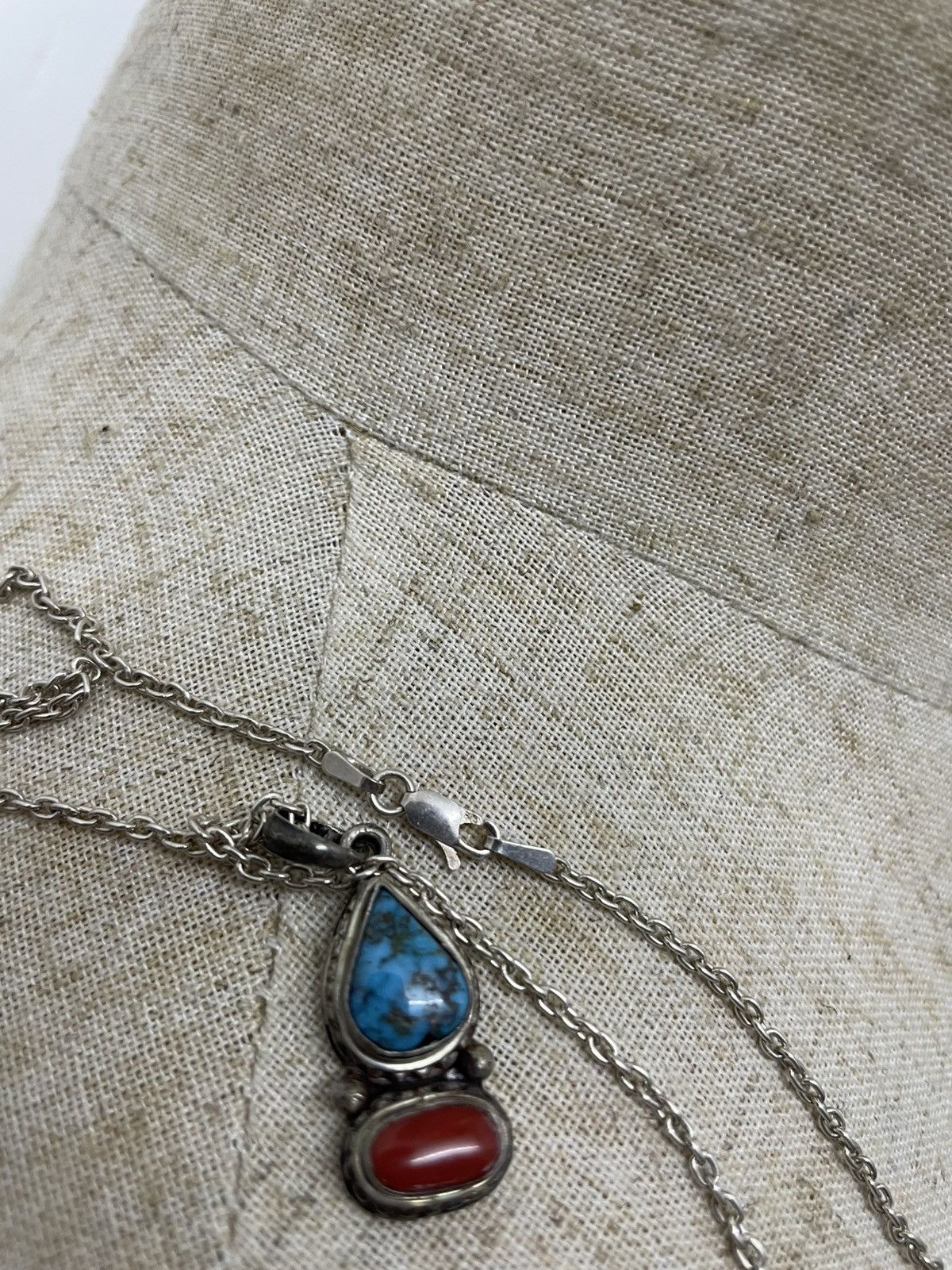 Jewelry Vintage Silver 925 Necklace with stone Size ONE SIZE - 10 Thumbnail