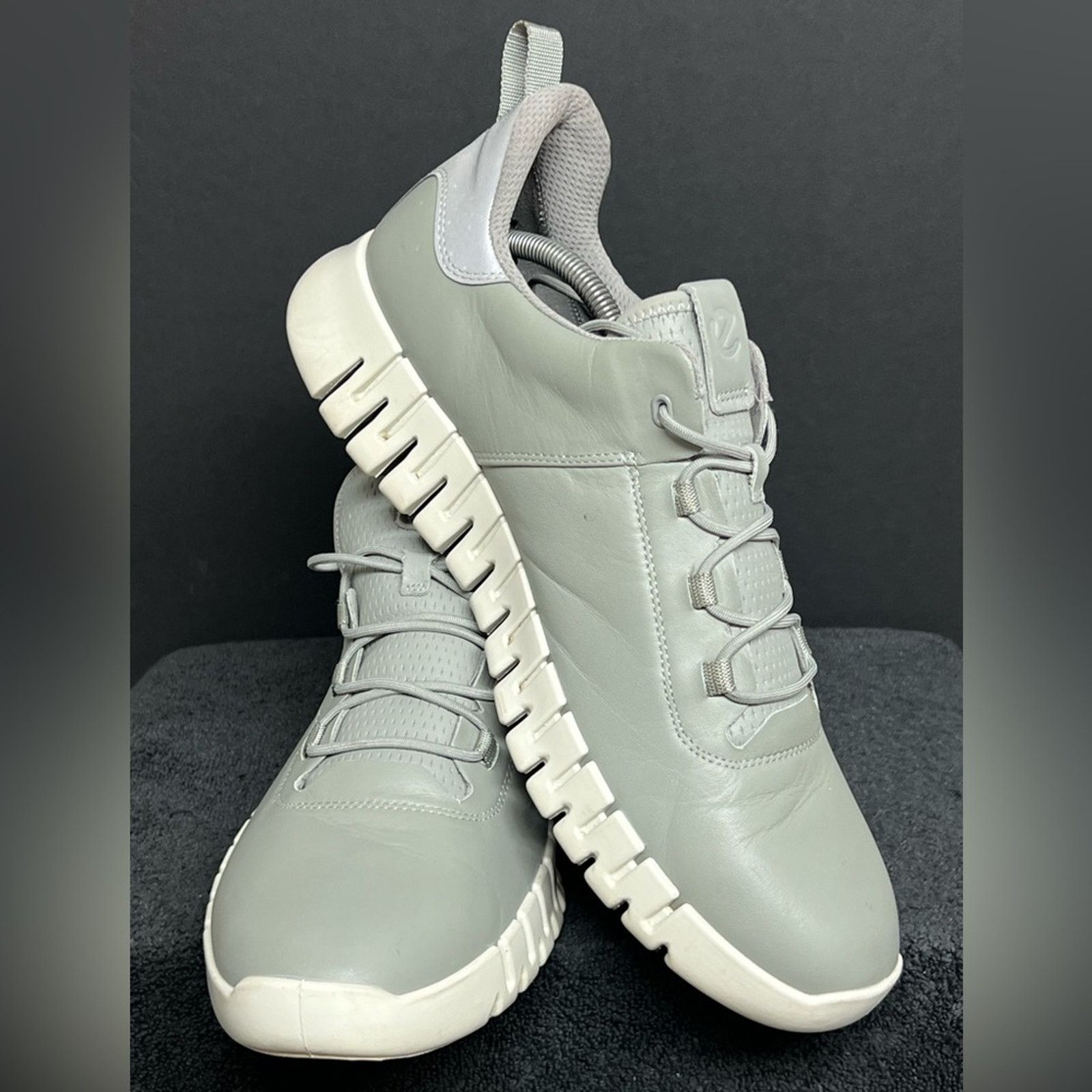 Ecco ECCO Men's GRUUV Grey Leather Shoes EU 47 13 - 13.5 US Size US 13 / EU 46 - 3 Thumbnail